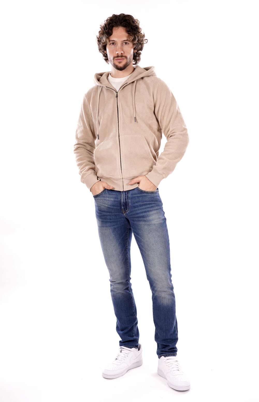 Felpa GIANNI LUPO da Uomo - beige GL2001F-F24BEIGE