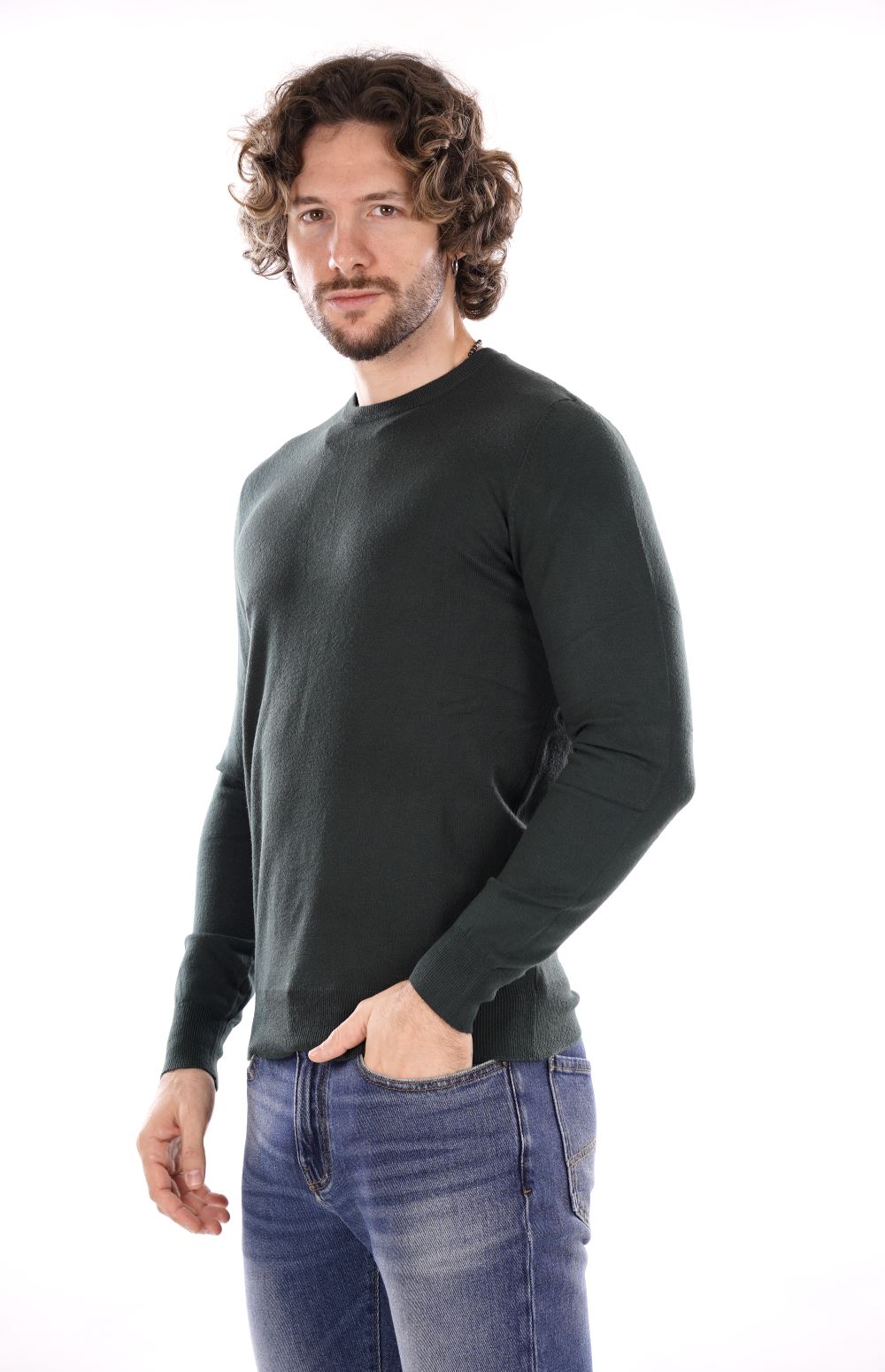 Maglia GIANNI LUPO da Uomo - verde GL33398-F24DARKGREEN