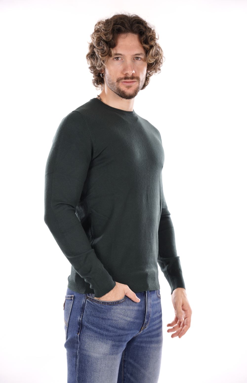 Maglia GIANNI LUPO da Uomo - verde GL33398-F24DARKGREEN