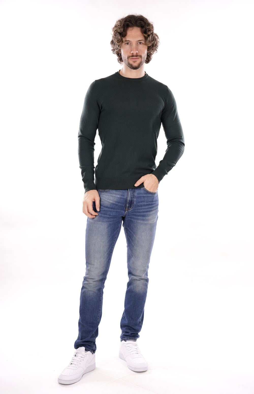 Maglia GIANNI LUPO da Uomo - verde GL33398-F24DARKGREEN