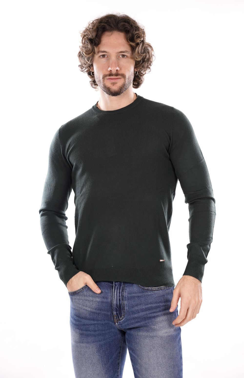 Maglia GIANNI LUPO da Uomo - verde GL33398-F24DARKGREEN