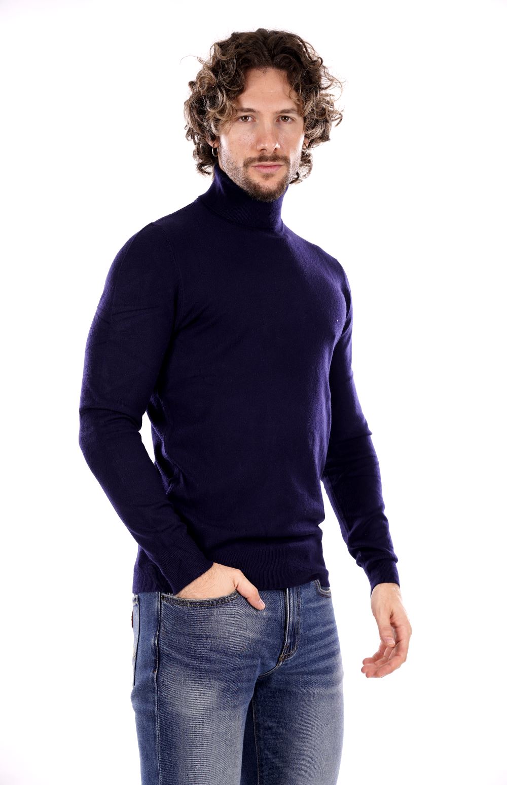 Maglia GIANNI LUPO da Uomo - blu GL33500-F24DEEP BLU