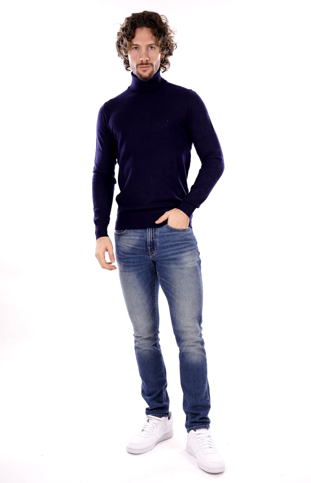 Maglia GIANNI LUPO da Uomo - blu GL33500-F24DEEP BLU