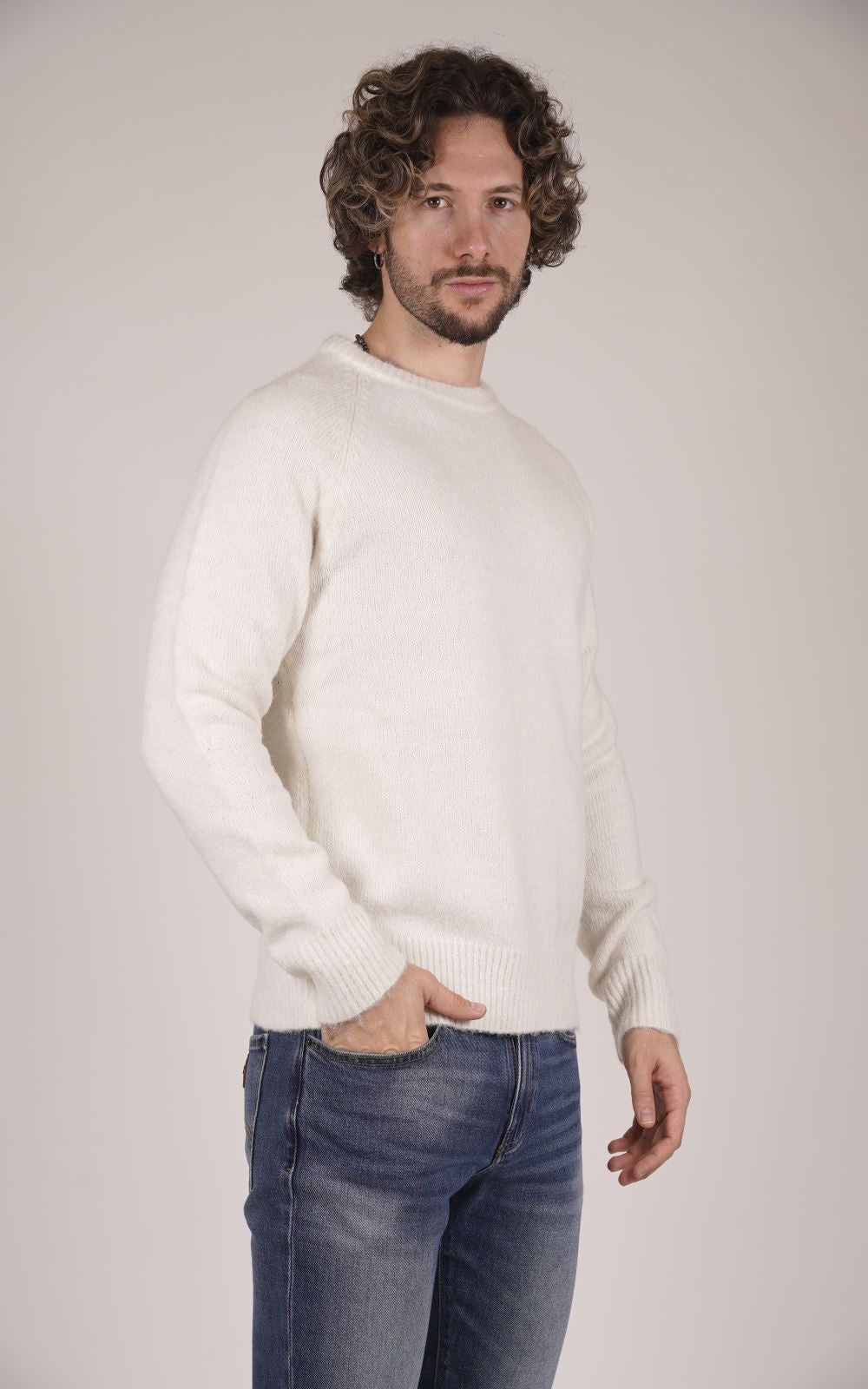 Maglione GIANNI LUPO da Uomo - bianco GL35052-F24PANNA