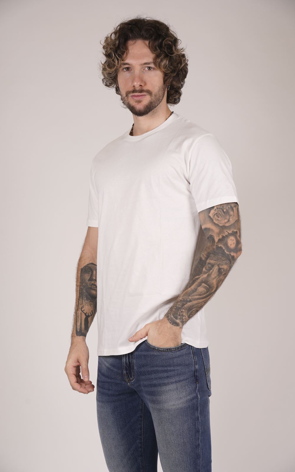 T-shirt GIANNI LUPO da Uomo - bianco GL963F-25WHT