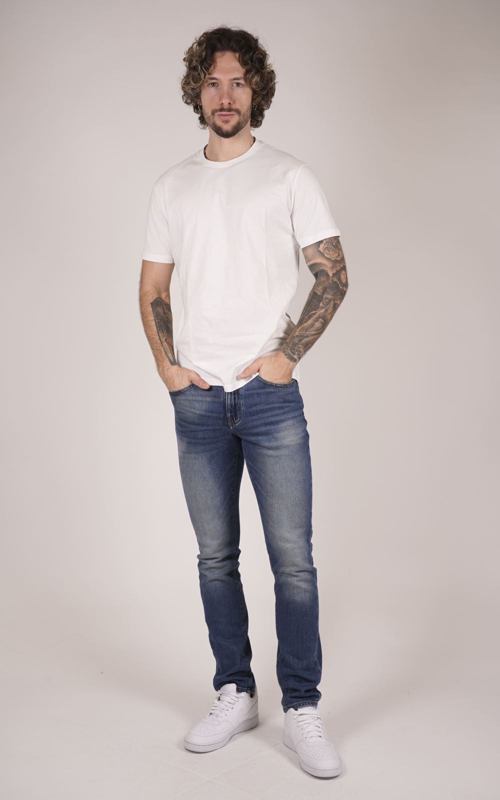 T-shirt GIANNI LUPO da Uomo - bianco GL963F-25WHT