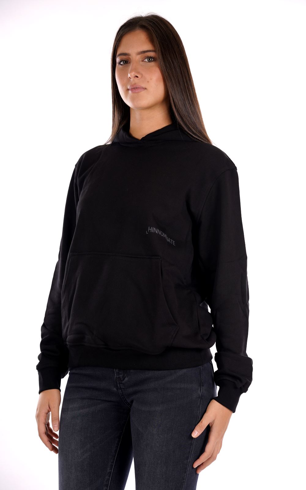 Felpa Cappuccio HINNOMINATE da Donna - nero HMABW1021 NERO