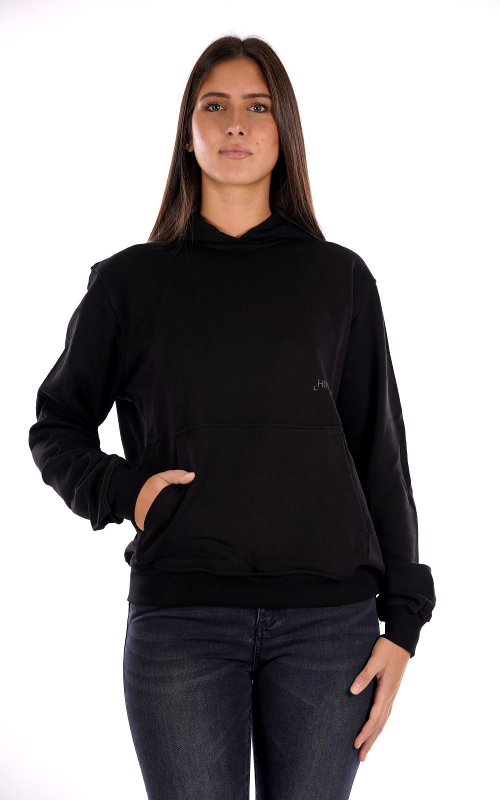 Felpa Cappuccio HINNOMINATE da Donna - nero HMABW1021 NERO