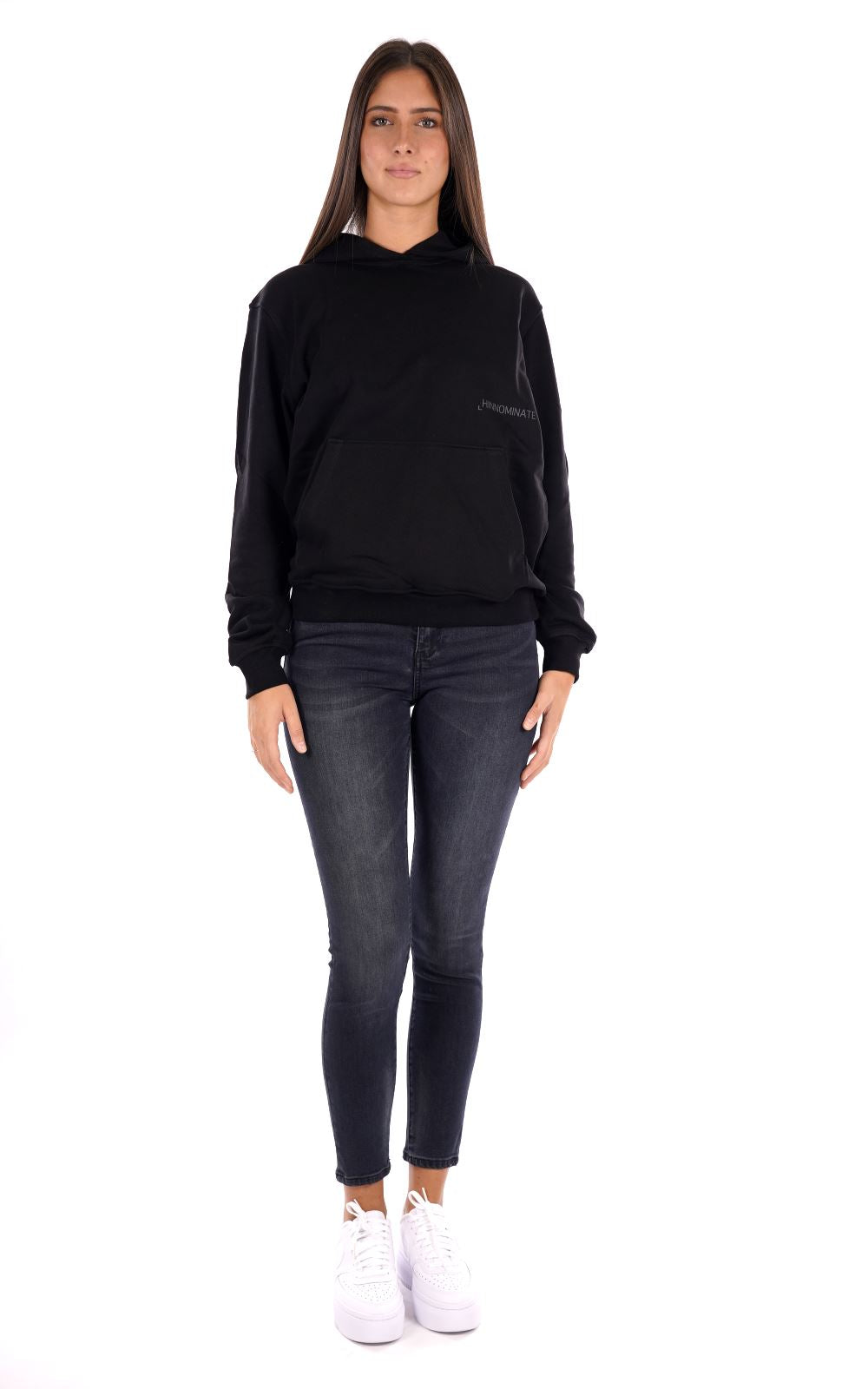 Felpa Cappuccio HINNOMINATE da Donna - nero HMABW1021 NERO