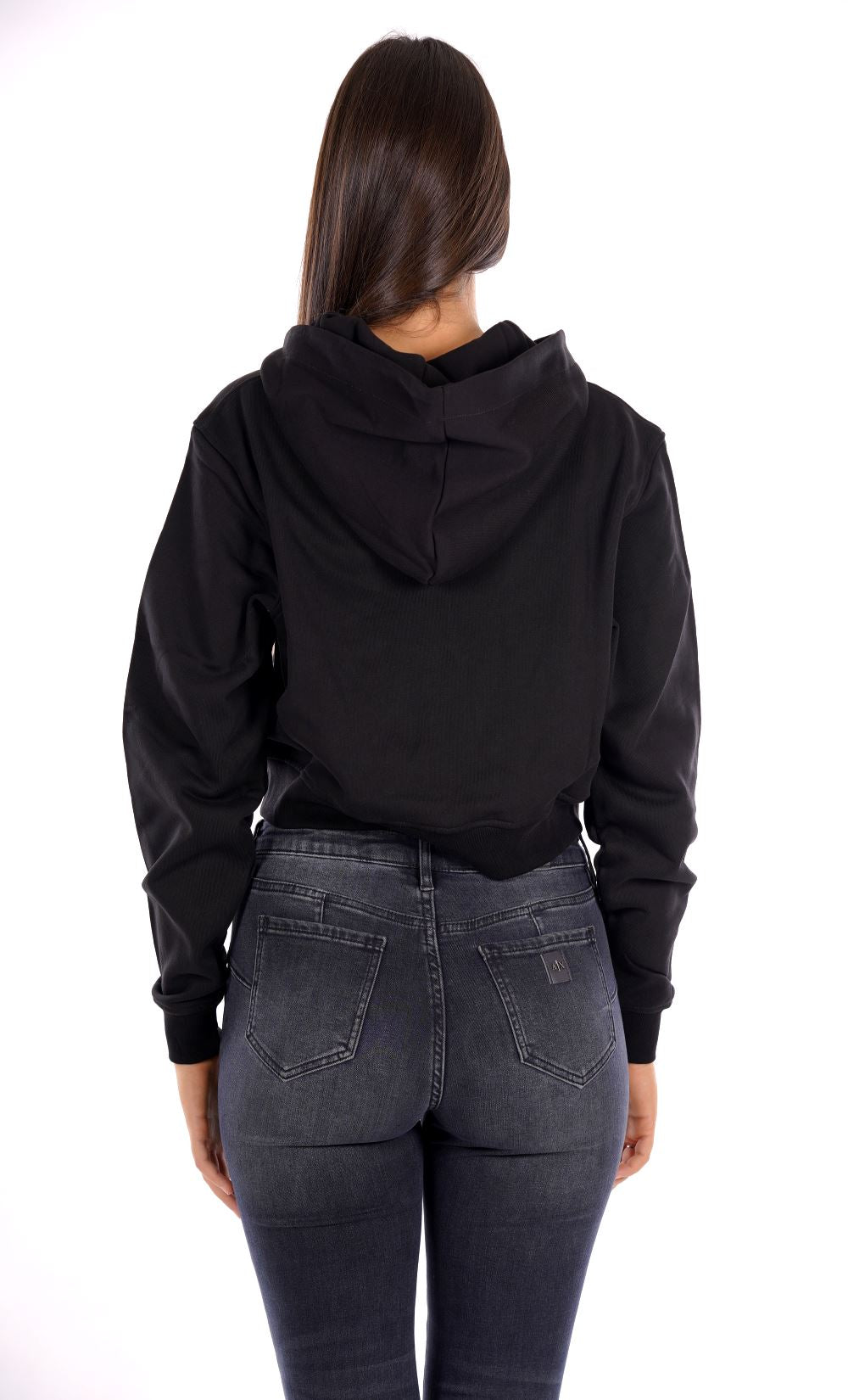 Felpa full zip cappuccio HINNOMINATE da Donna - nero HMABW1023NERO