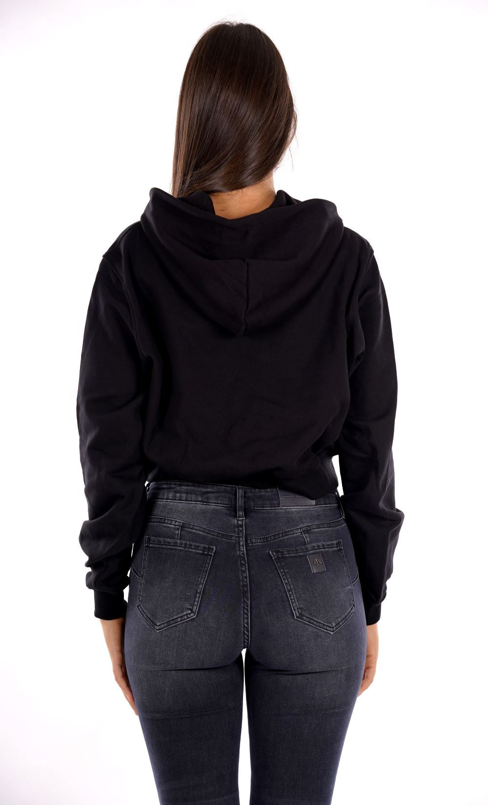 Felpa crop cappuccio HINNOMINATE da Donna - nero HMABW1024NERO