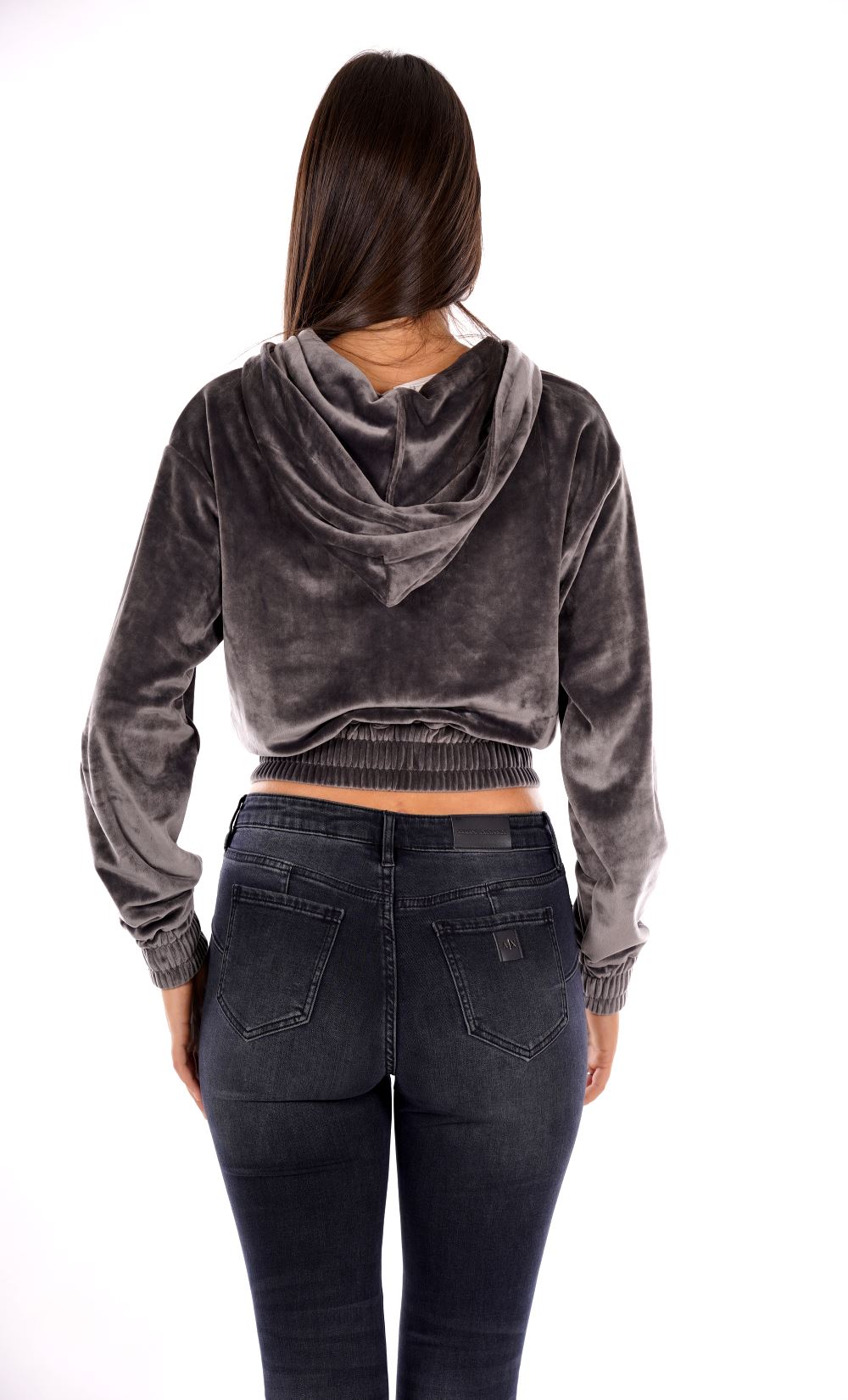 Felpa full zip cappuccio HINNOMINATE da Donna - grigio HMABW1235FERRO