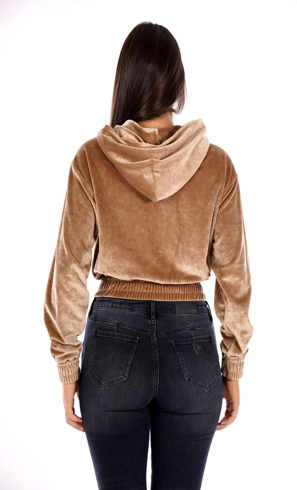 Felpa full zip cappuccio HINNOMINATE da Donna - HMABW1235TORTORA