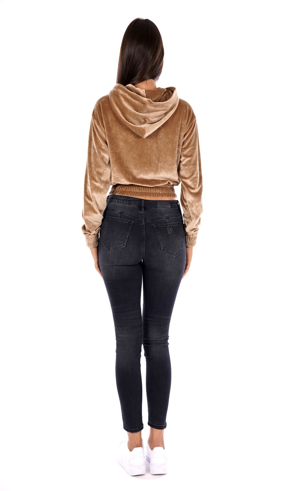 Felpa full zip cappuccio HINNOMINATE da Donna - HMABW1235TORTORA
