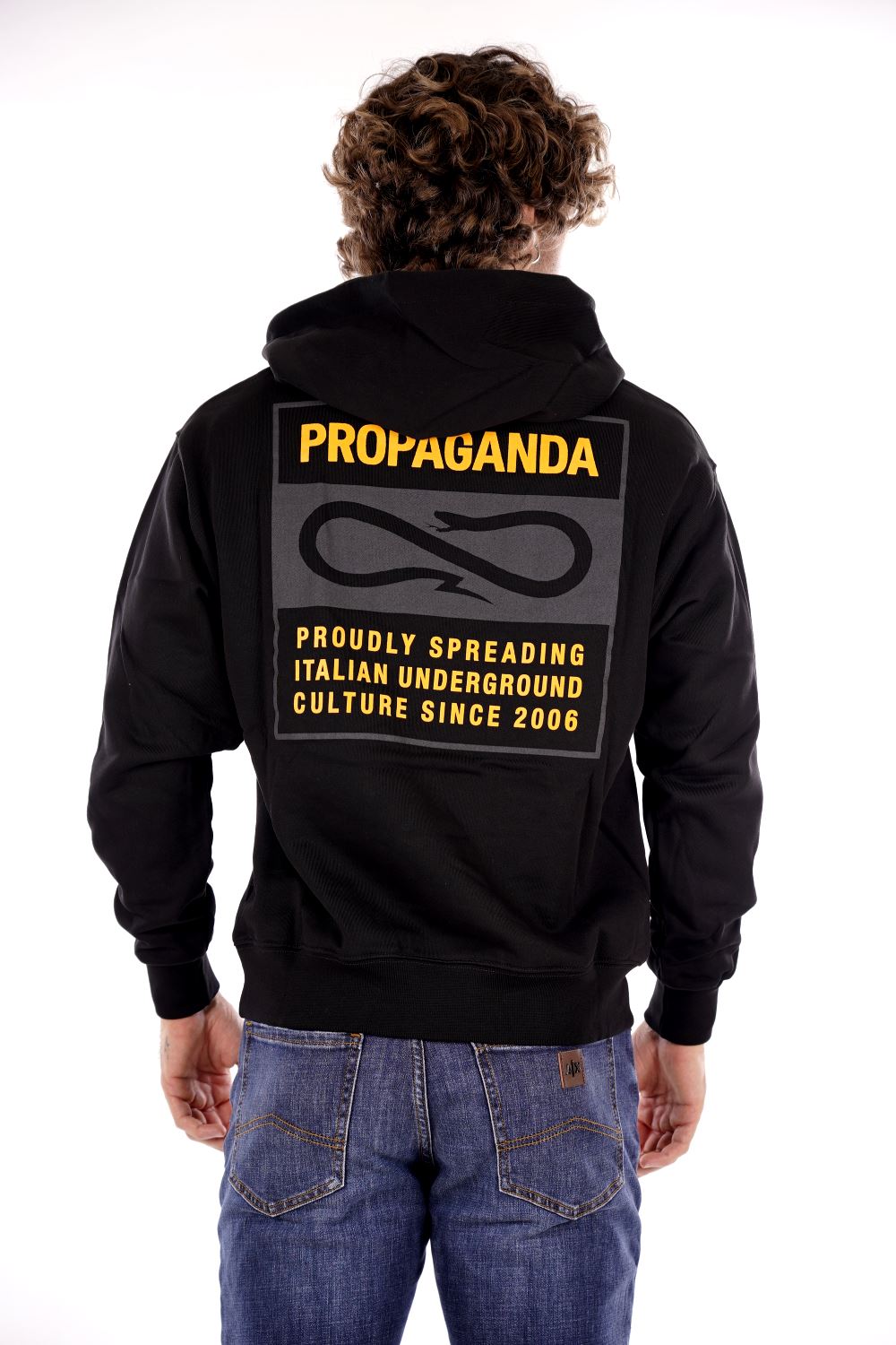 Felpa PROPAGANDA da Uomo nero 24FWPRFE747BLK