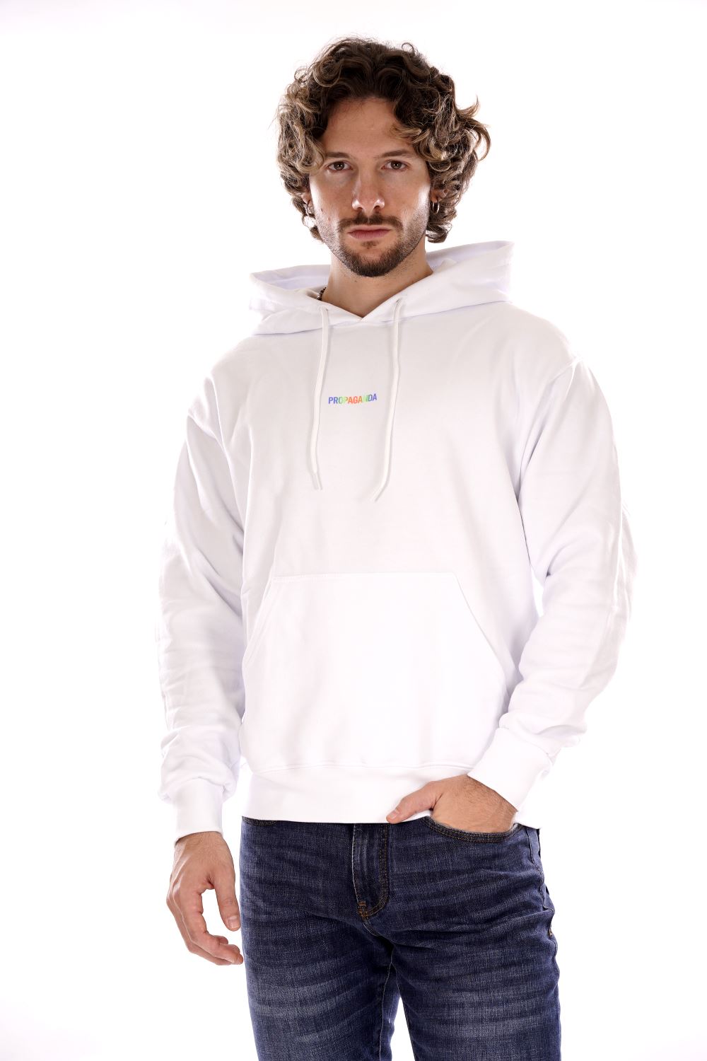 Felpa PROPAGANDA da Uomo - bianco 24FWPRFE786WHTBLU