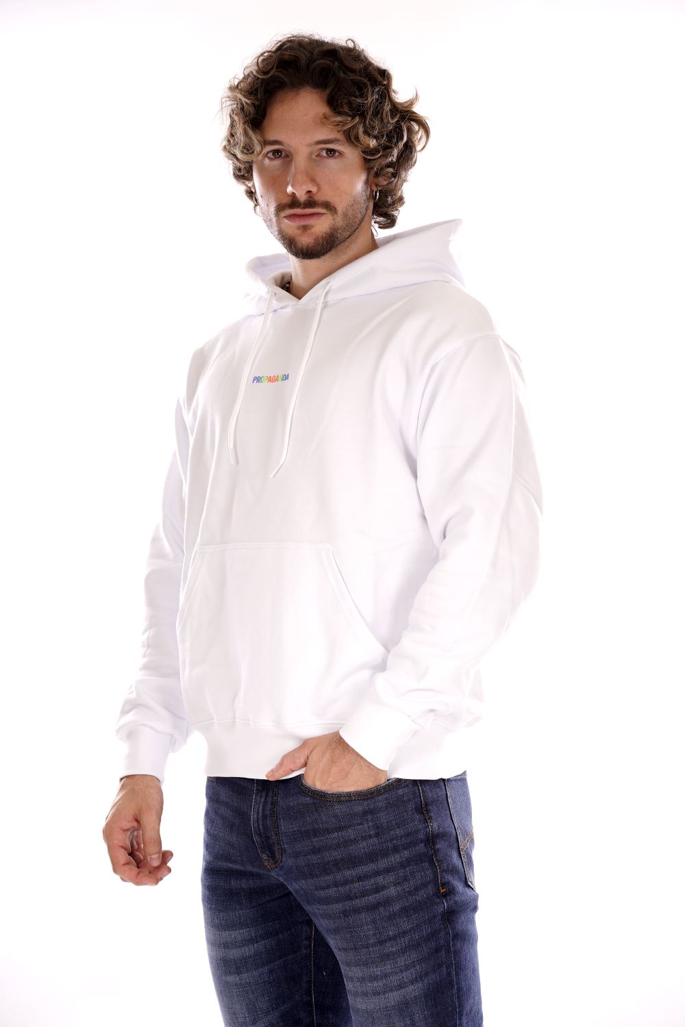 Felpa PROPAGANDA da Uomo - bianco 24FWPRFE786WHTBLU