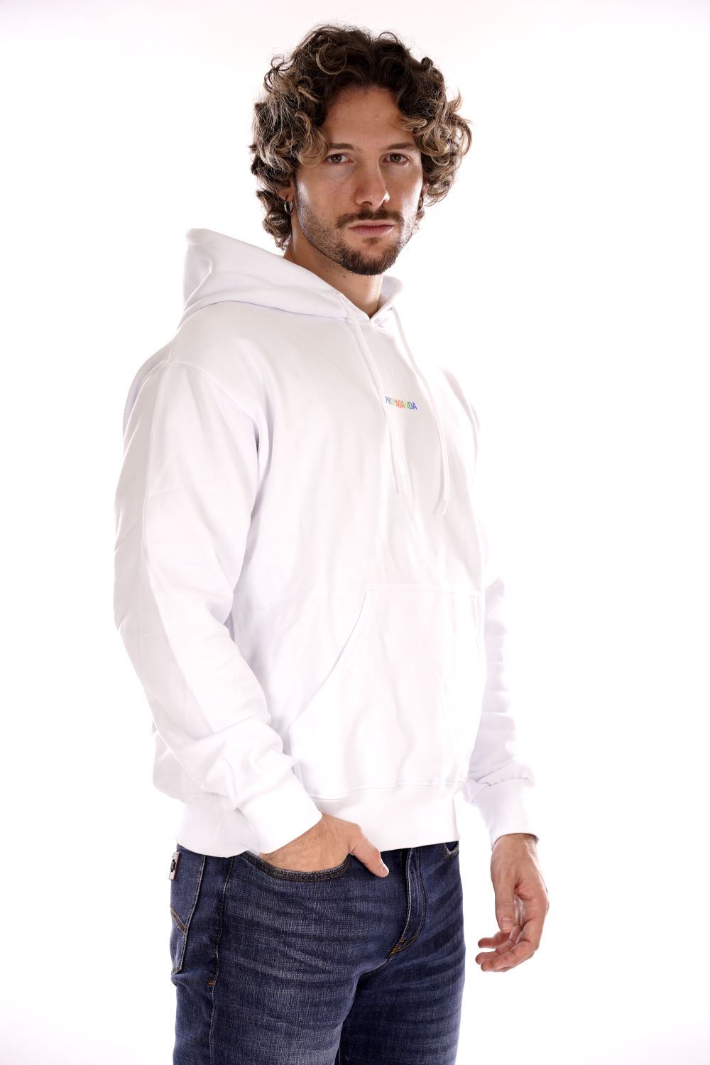 Felpa PROPAGANDA da Uomo - bianco 24FWPRFE786WHTBLU