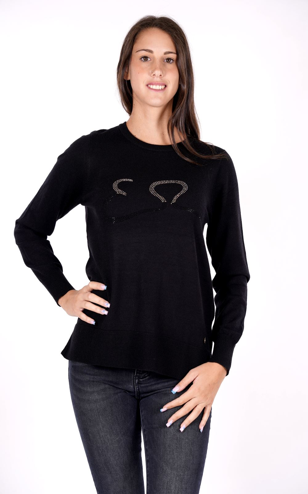 Maglione YES-ZEE da Donna - nero M068ID00801