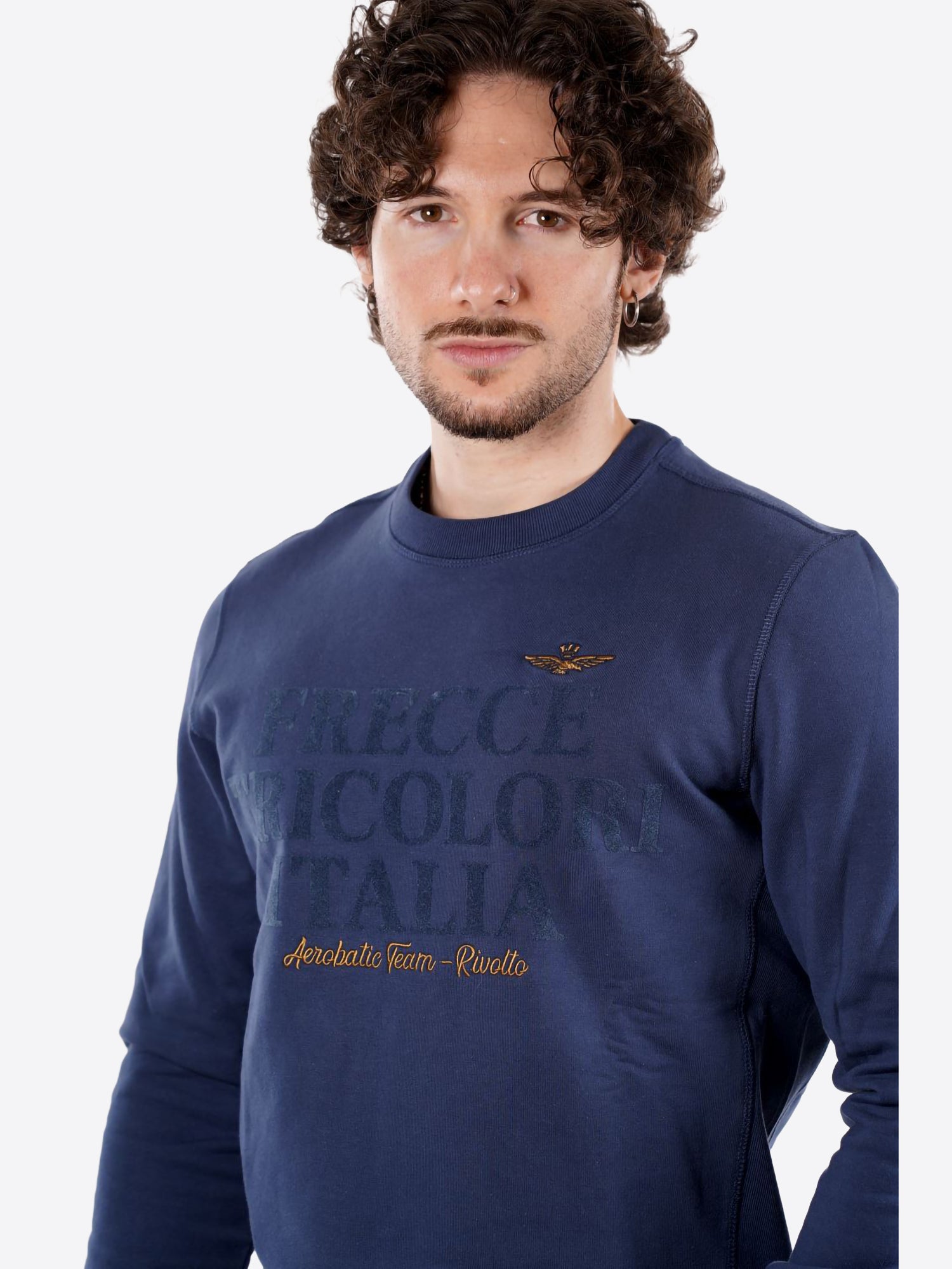 Felpa AERONAUTICA MILITARE da Uomo - blu FE205621315 BLUAVIO