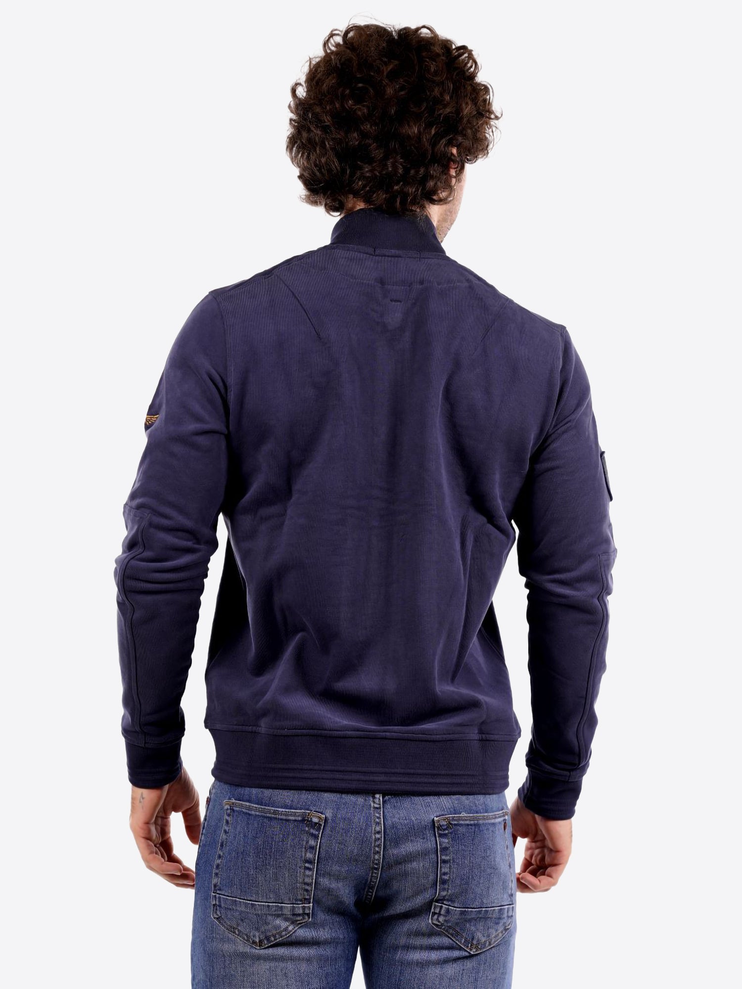 Felpa Full Zip AERONAUTICA MILITARE da Uomo - blu FE207108184 BLU