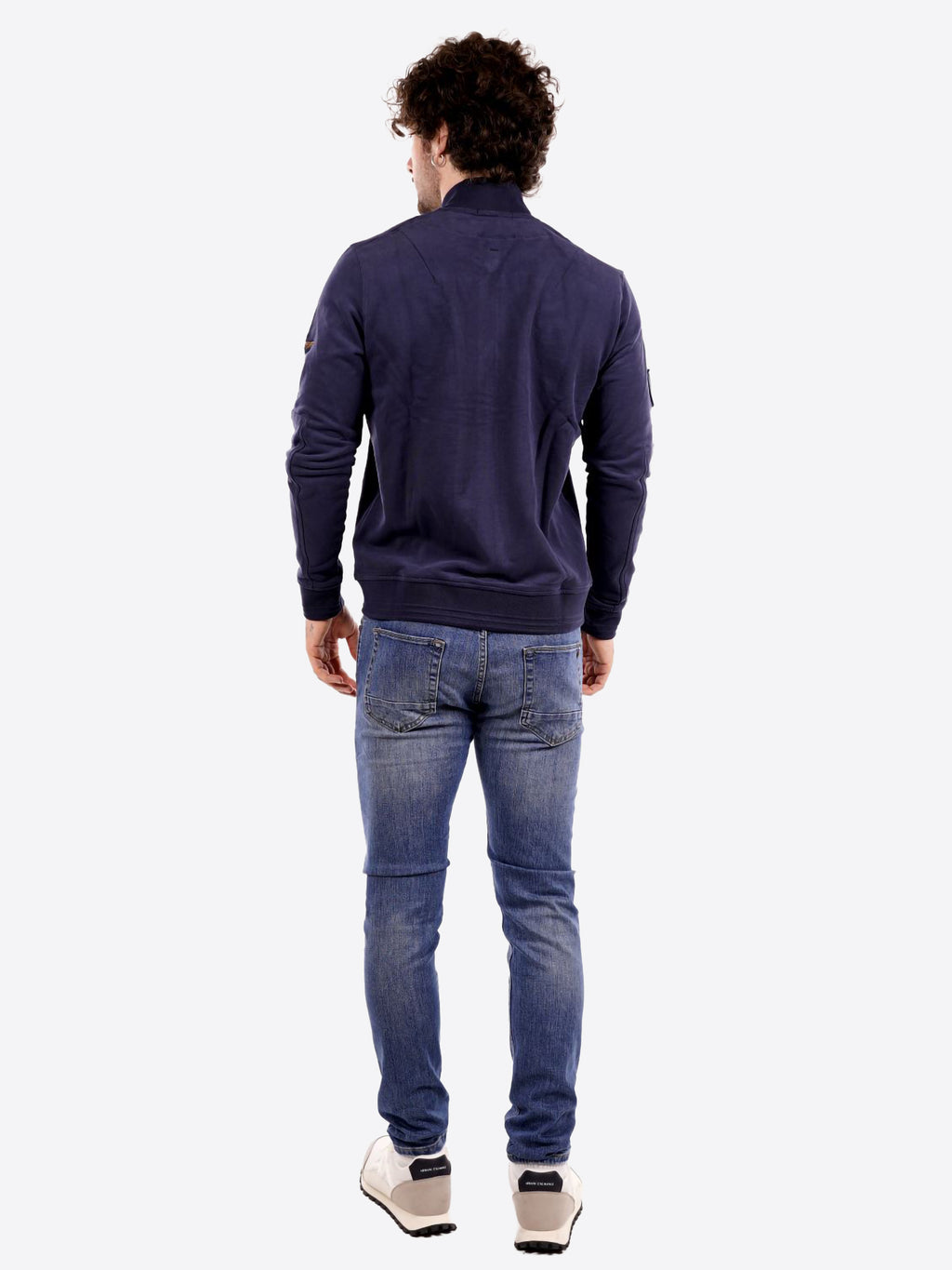 Felpa Full Zip AERONAUTICA MILITARE da Uomo - blu FE207108184 BLU