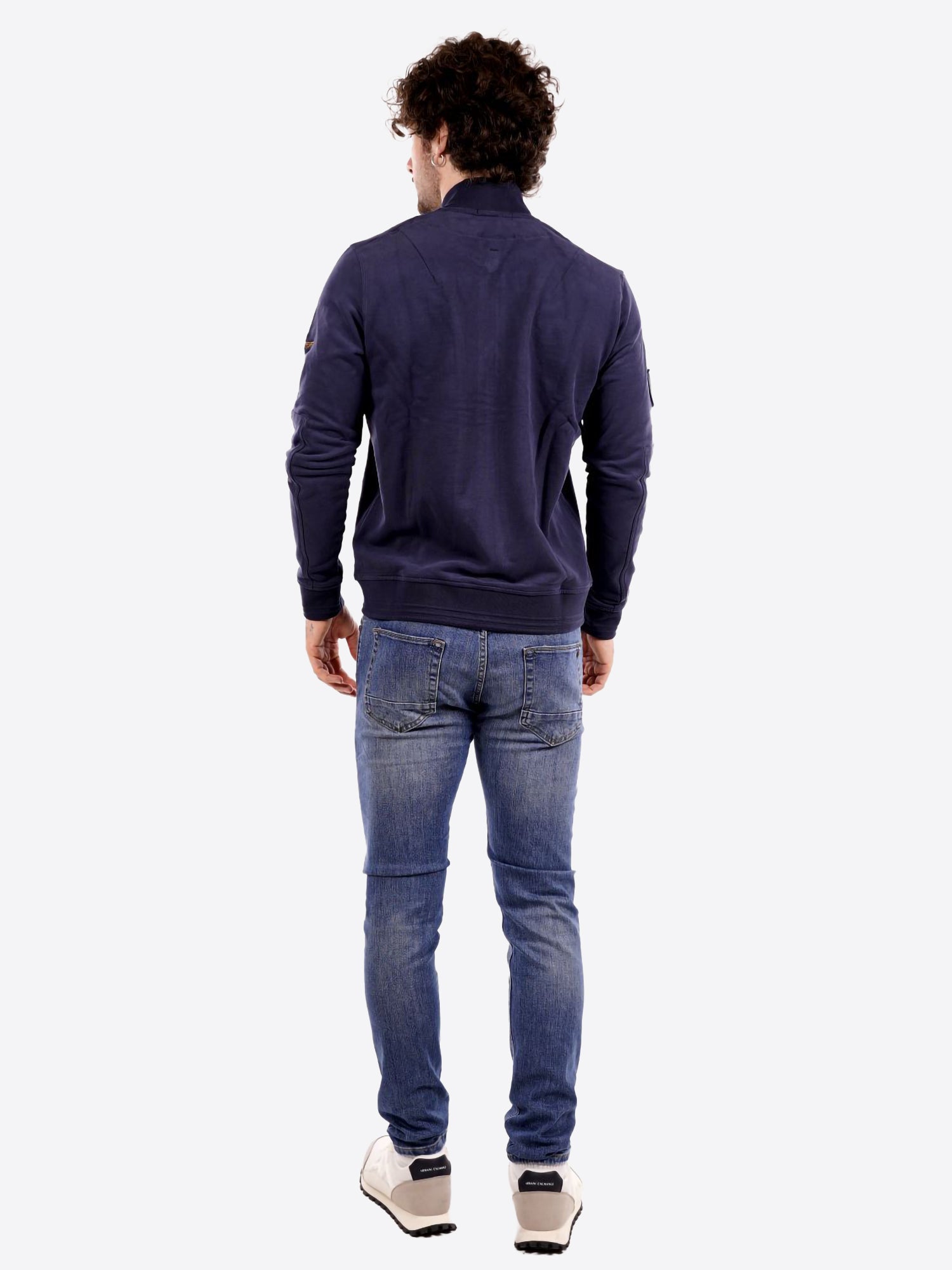 Felpa Full Zip AERONAUTICA MILITARE da Uomo - blu FE207108184 BLU