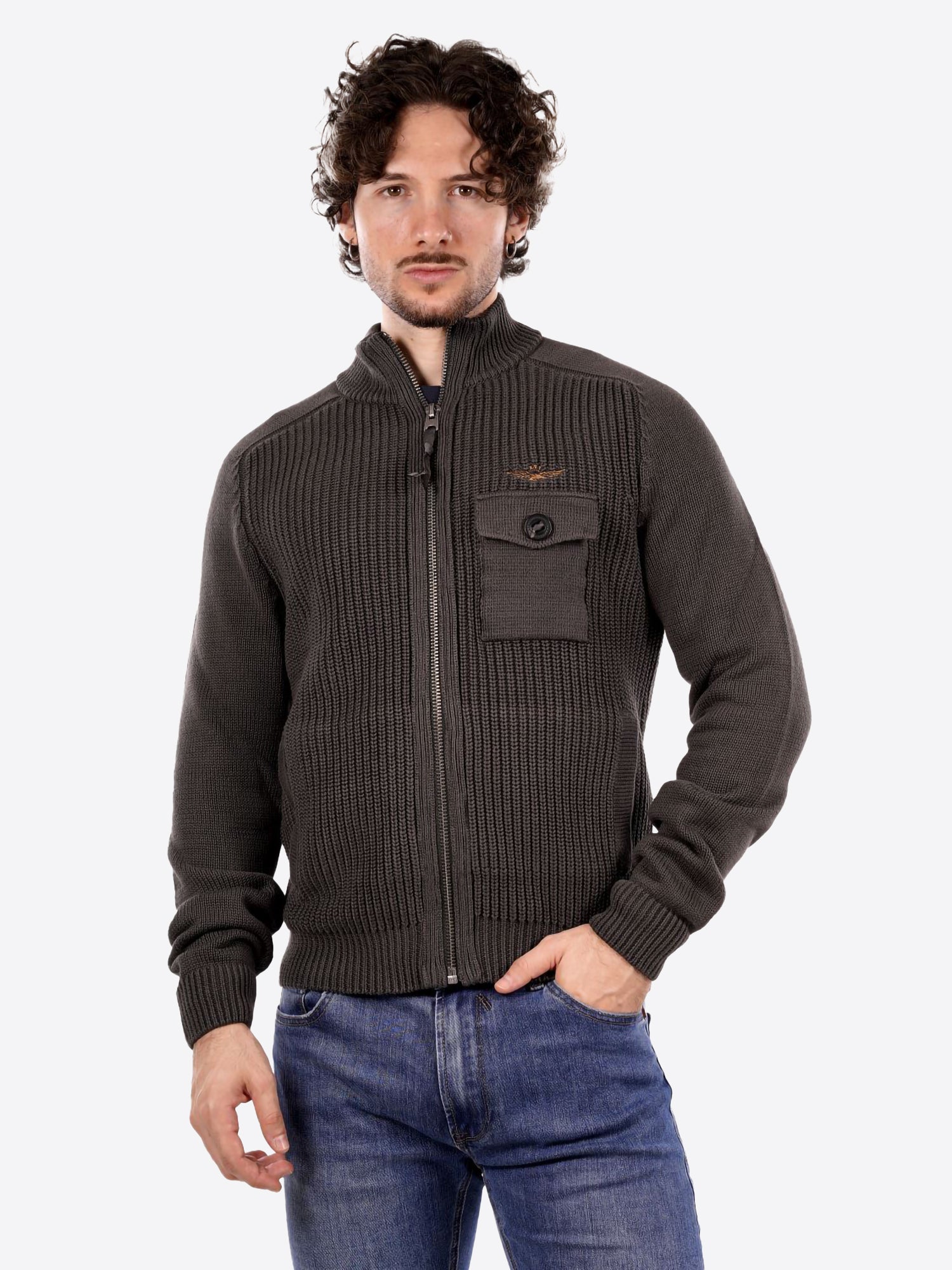Maglione AERONAUTICA MILITARE da Uomo - marrone MA156534400 FANGO