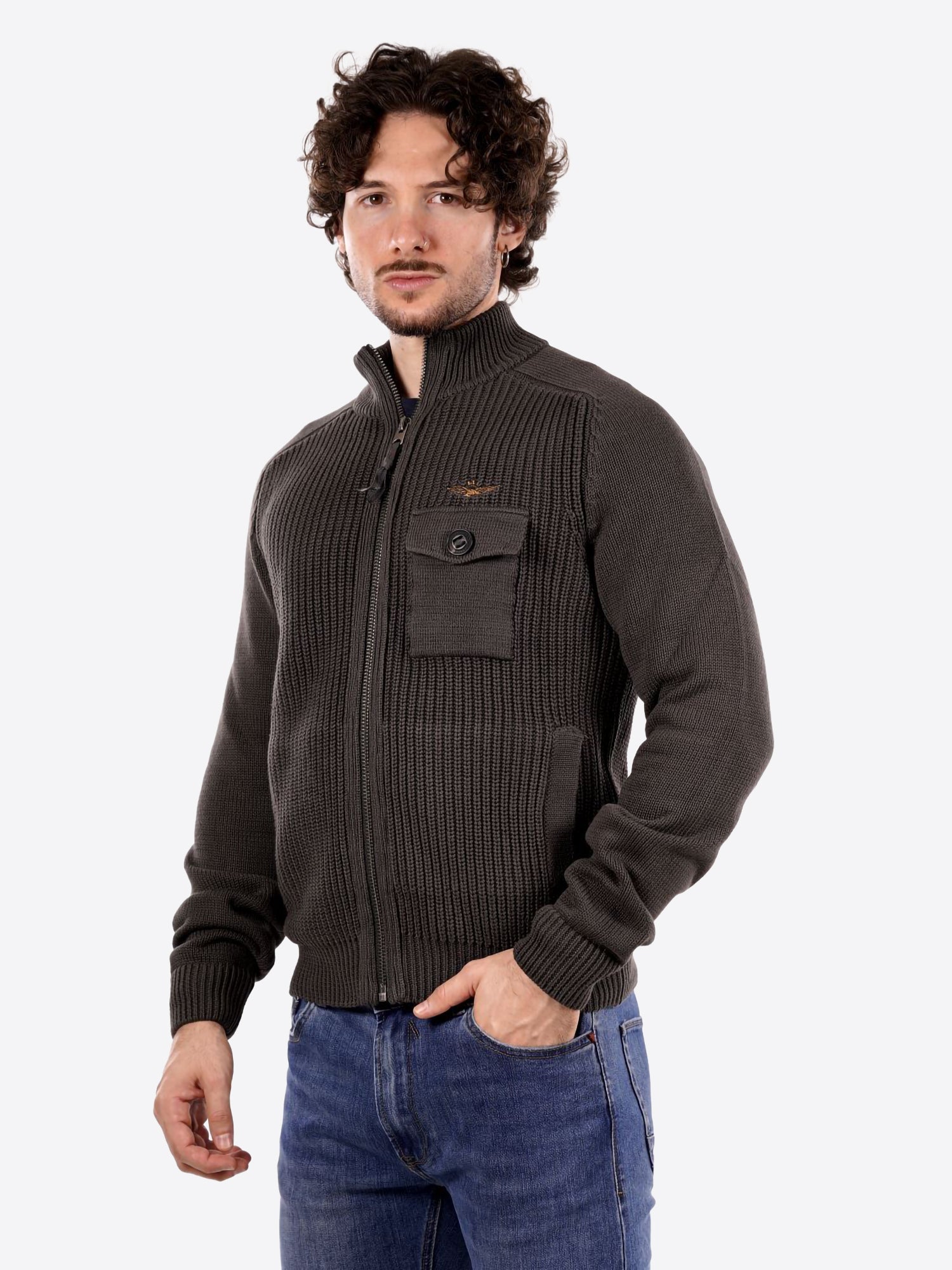 Maglione AERONAUTICA MILITARE da Uomo - marrone MA156534400 FANGO