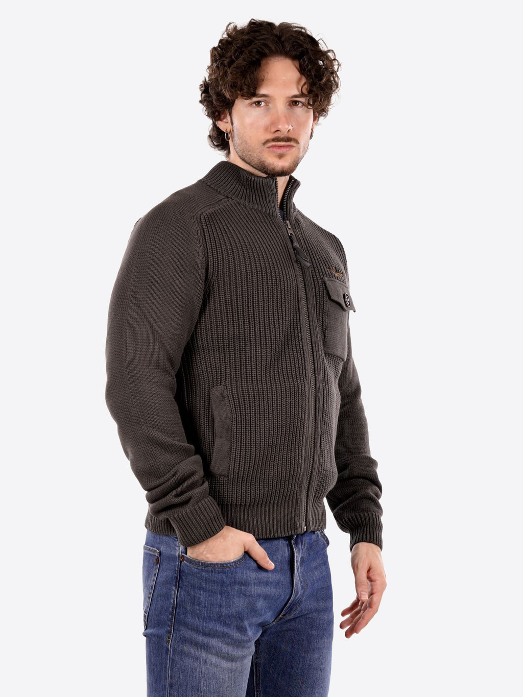 Maglione AERONAUTICA MILITARE da Uomo - marrone MA156534400 FANGO