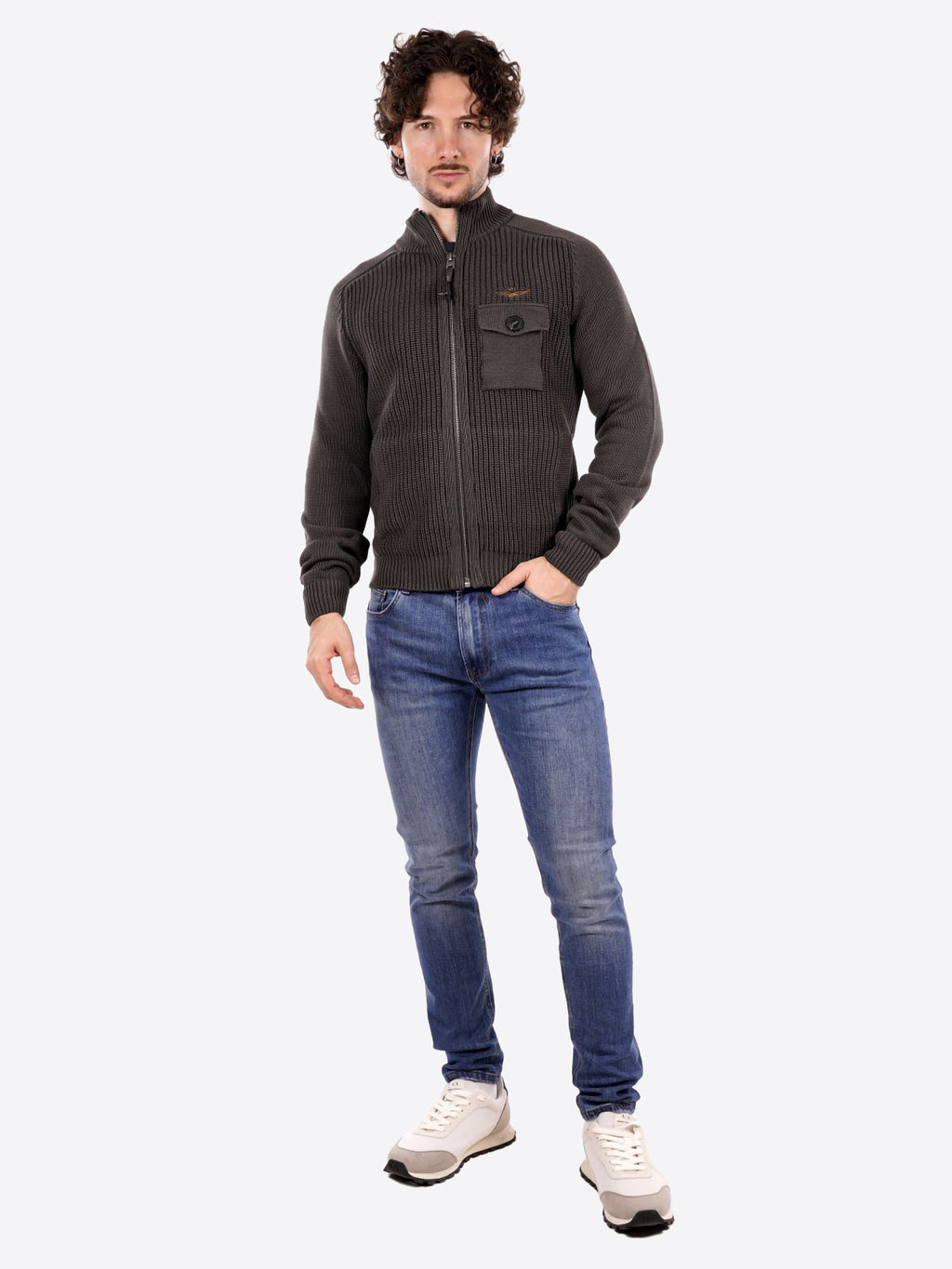 Maglione AERONAUTICA MILITARE da Uomo - marrone MA156534400 FANGO