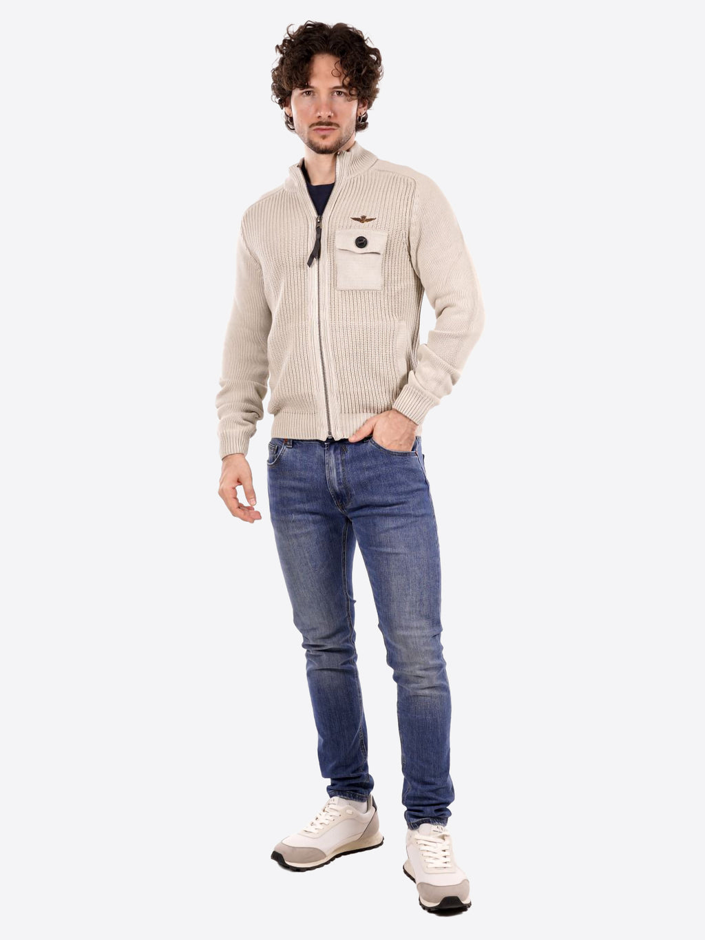 Maglione AERONAUTICA MILITARE da Uomo - bianco MA156573104 BIANCO