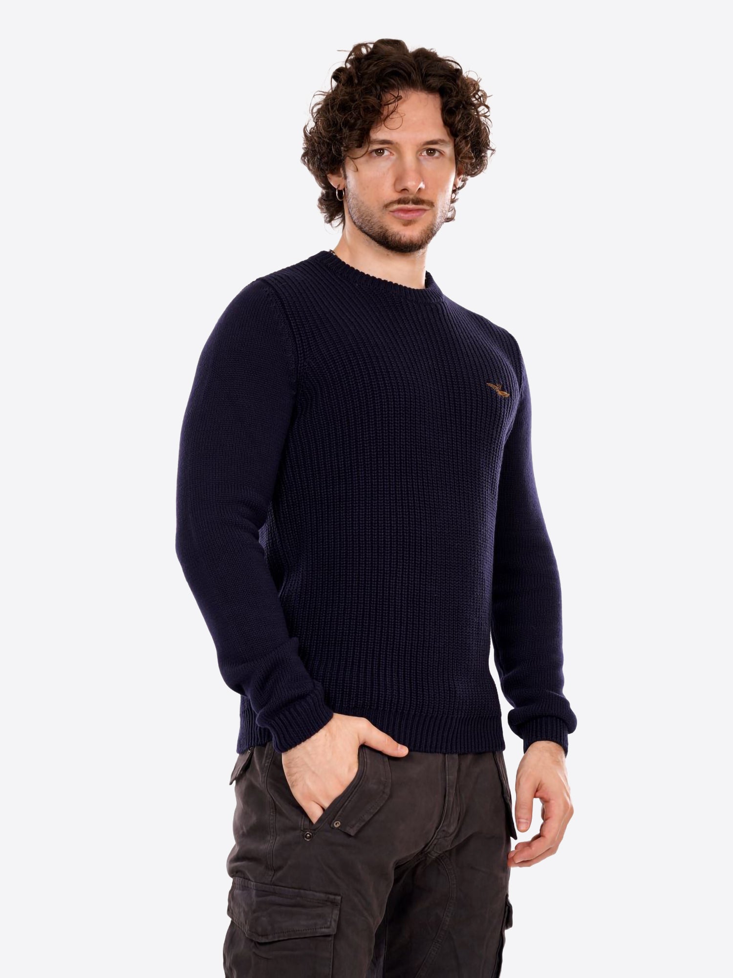 Maglione girocollo AERONAUTICA MILITARE da Uomo - blu MA157140908380 BLU