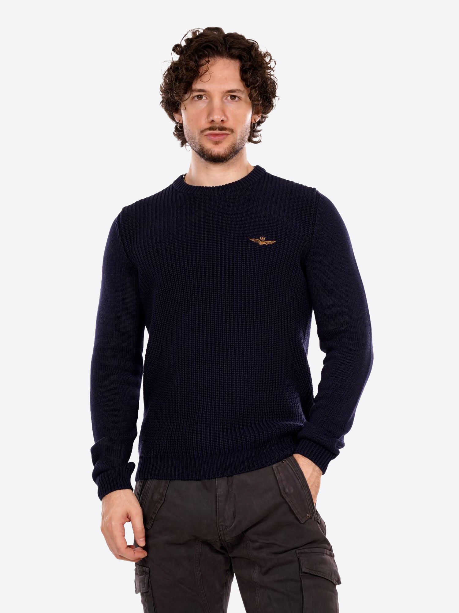 Maglione girocollo AERONAUTICA MILITARE da Uomo - blu MA157140908380 BLU