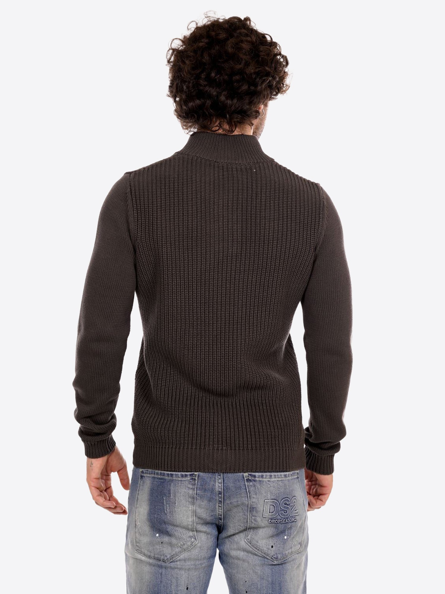 Maglione AERONAUTICA MILITARE da Uomo - marrone MA157234300 FANGO