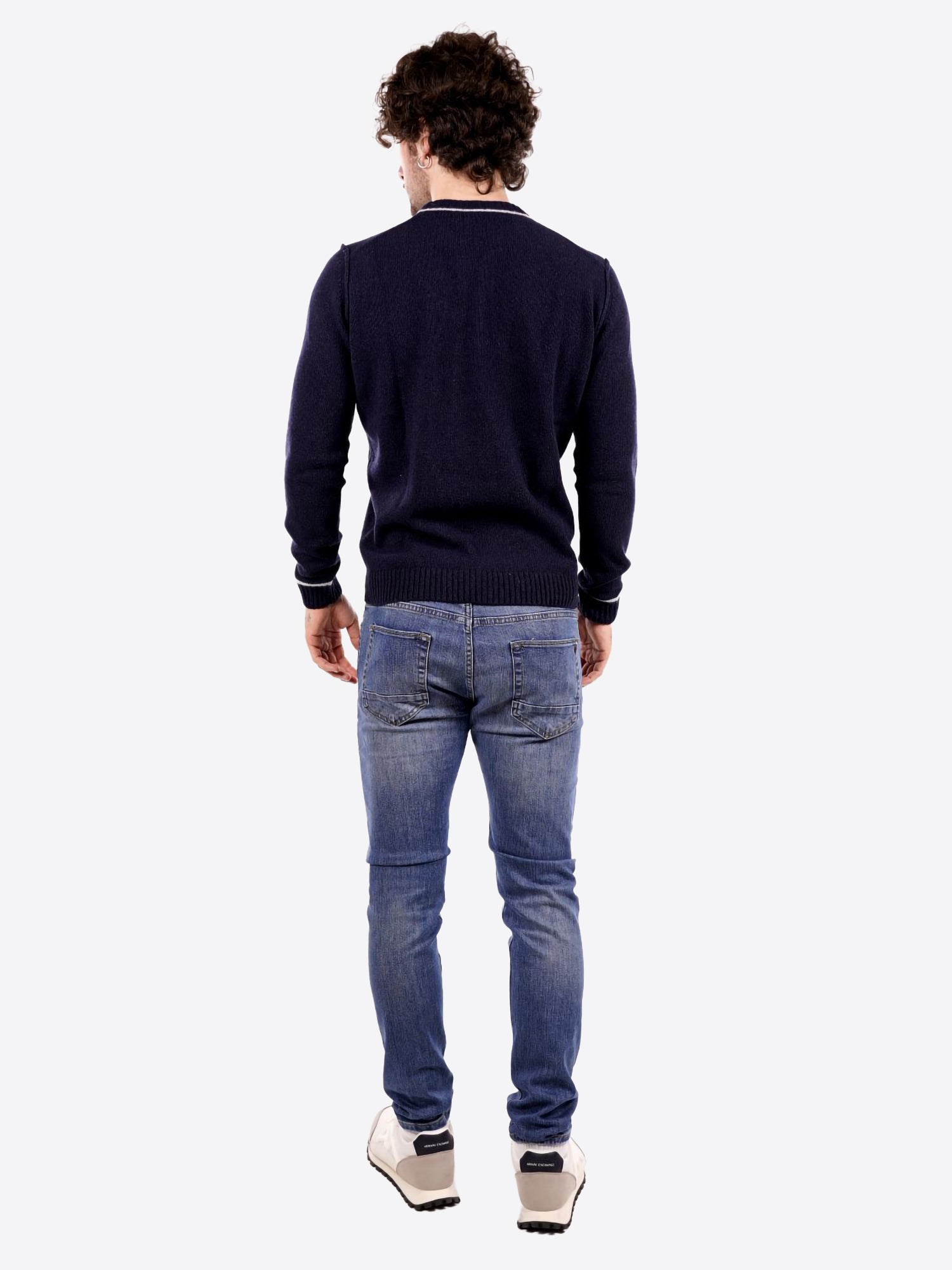 Maglione girocollo AERONAUTICA MILITARE da Uomo - blu MA160808184 BLU