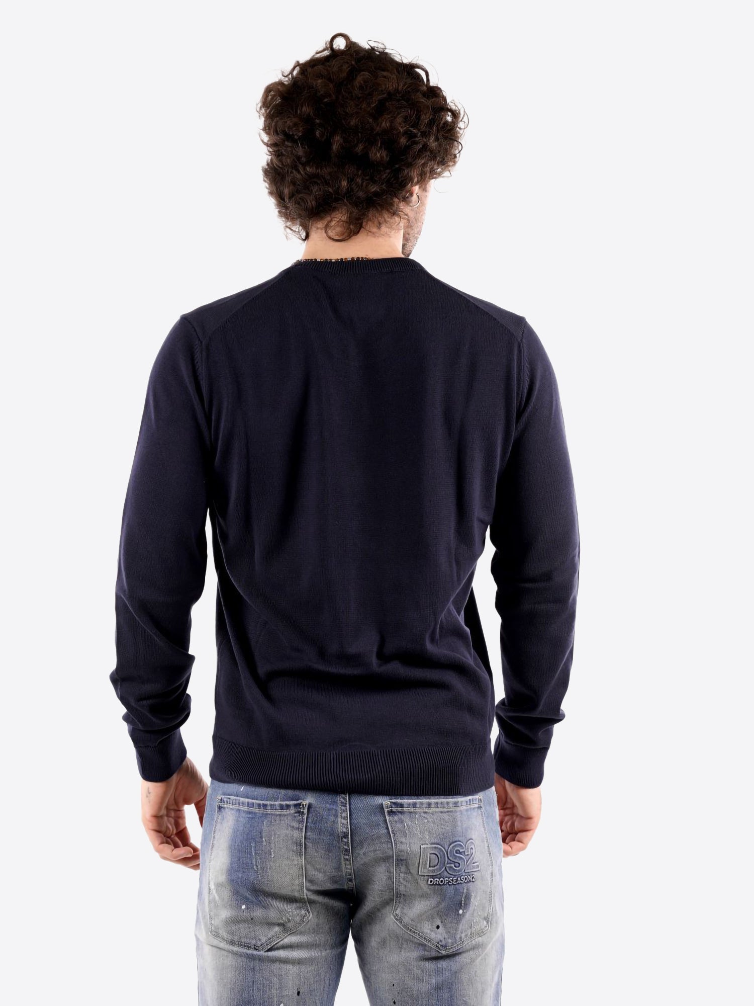 Maglione girocollo AERONAUTICA MILITARE da Uomo - blu MA161108184 BLU