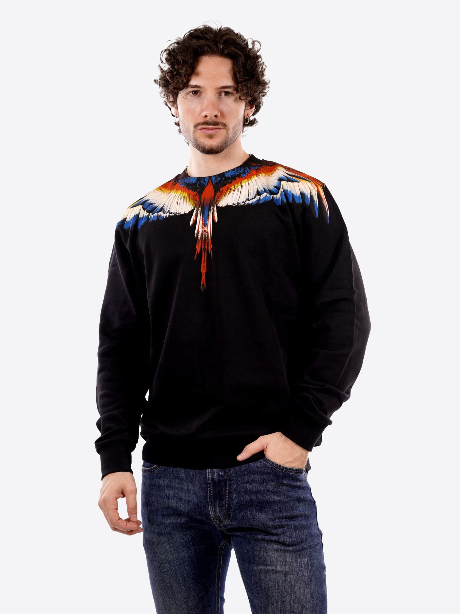 Felpa COUNTY OF MILAN da Uomo - nero F5CAMASW025BLK