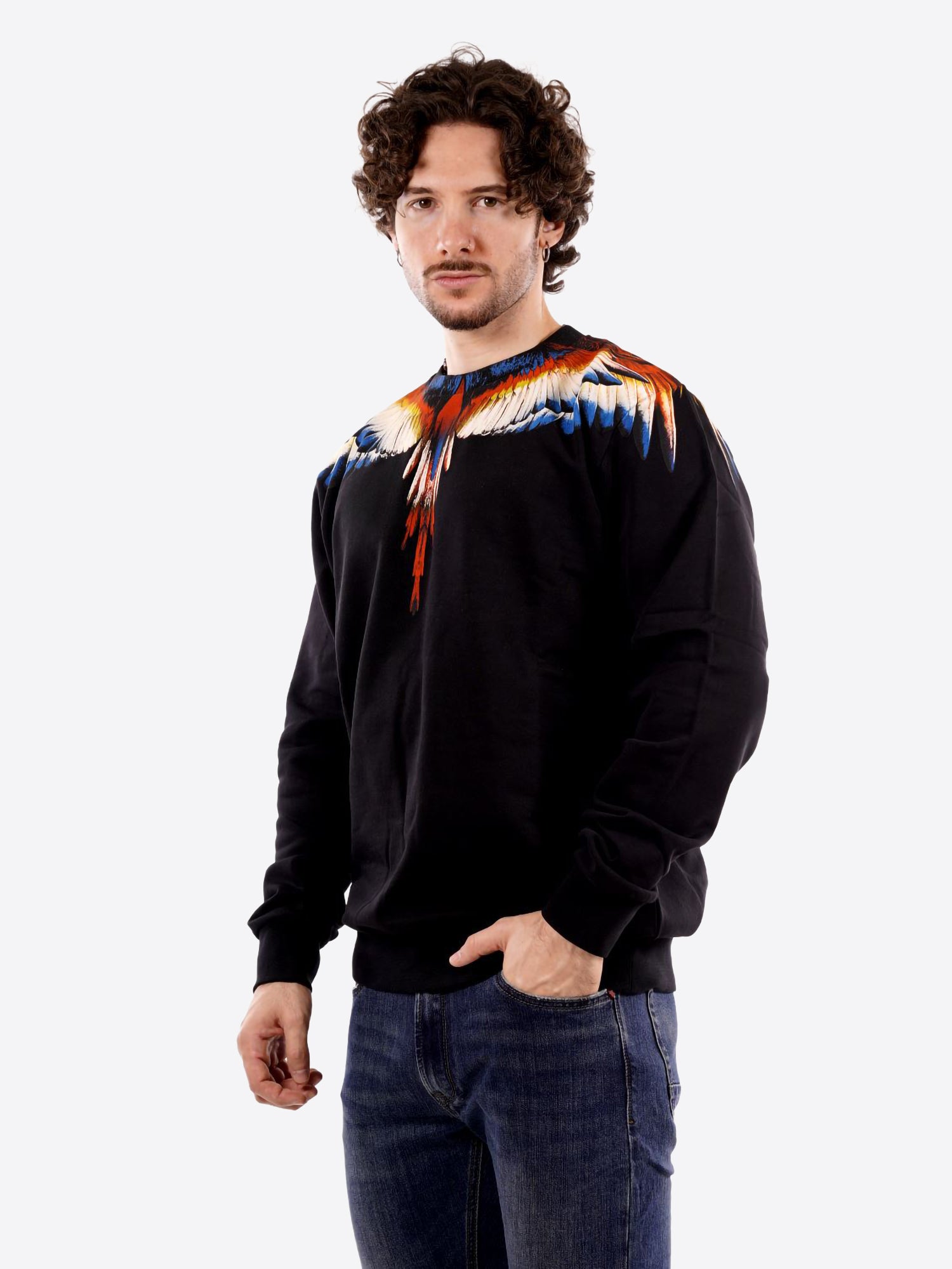 Felpa COUNTY OF MILAN da Uomo - nero F5CAMASW025BLK
