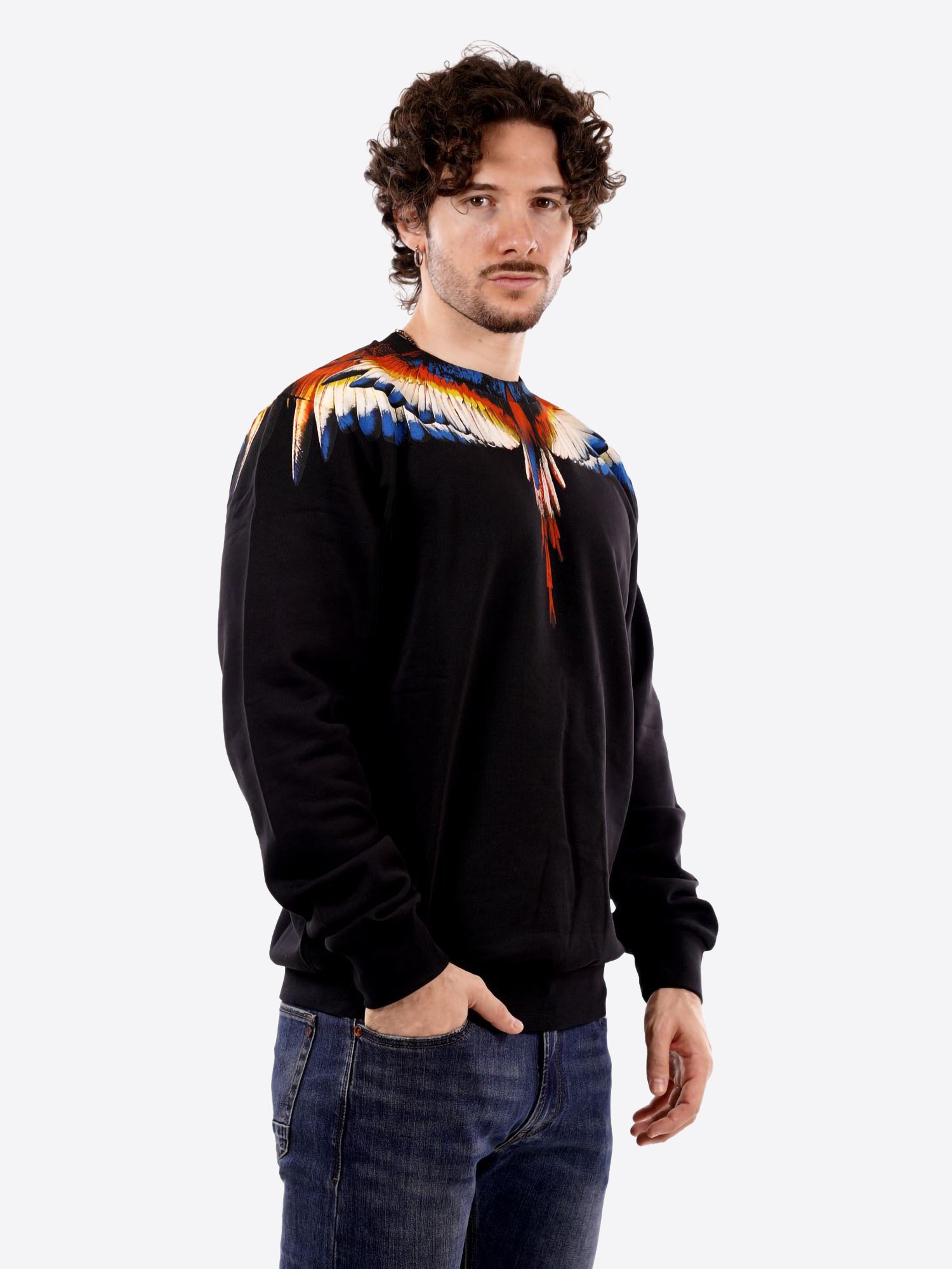 Felpa COUNTY OF MILAN da Uomo - nero F5CAMASW025BLK