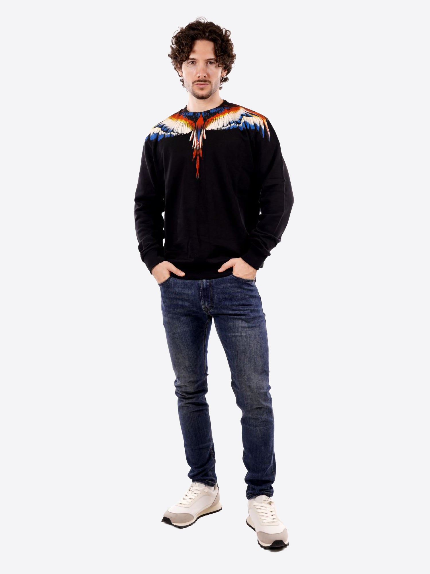 Felpa COUNTY OF MILAN da Uomo - nero F5CAMASW025BLK