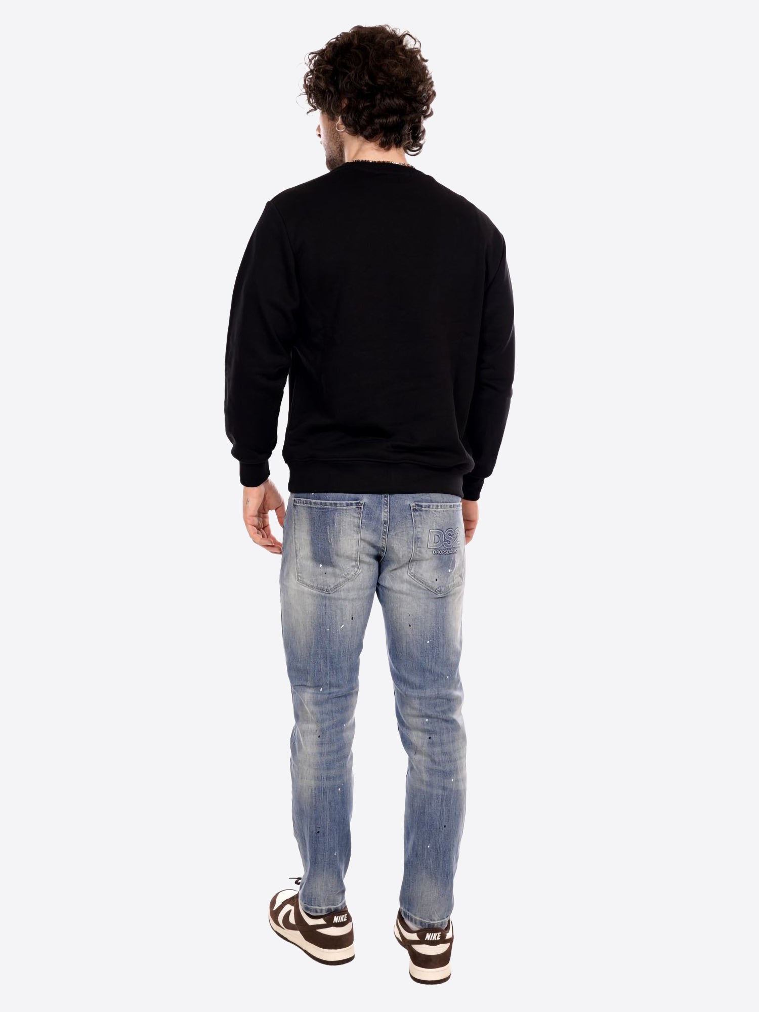 Felpa giro DS2 da Uomo - nero FW25209NERO