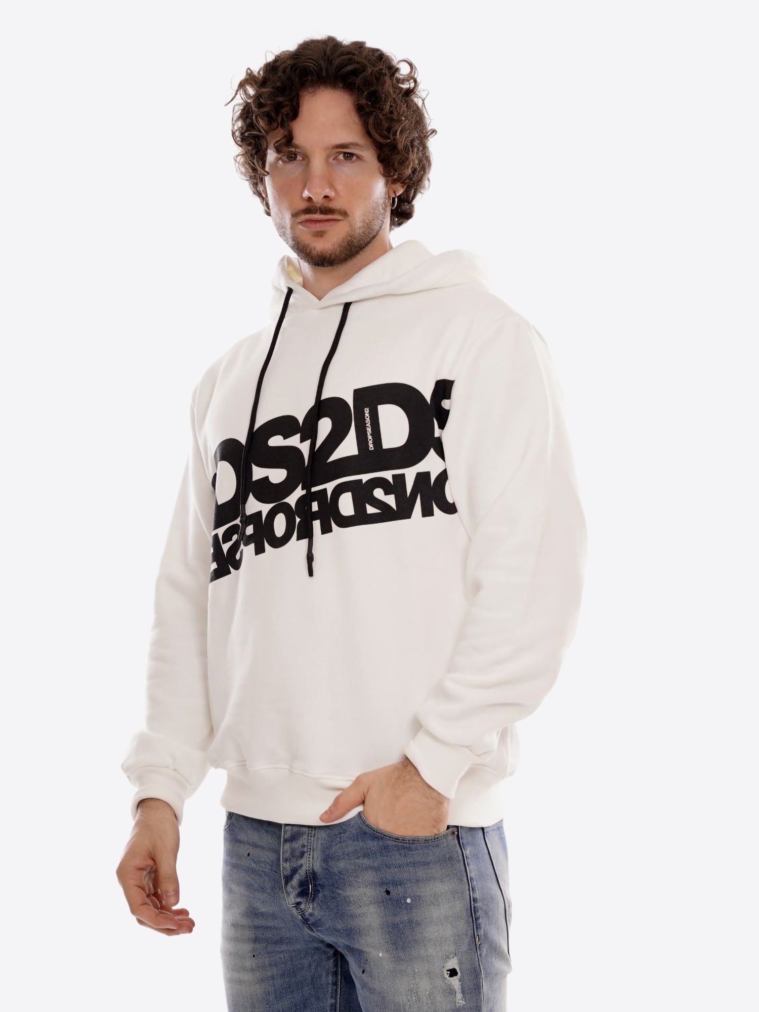 Felpa Cappuccio DS2 da Uomo - bianco FW252108BIANCO