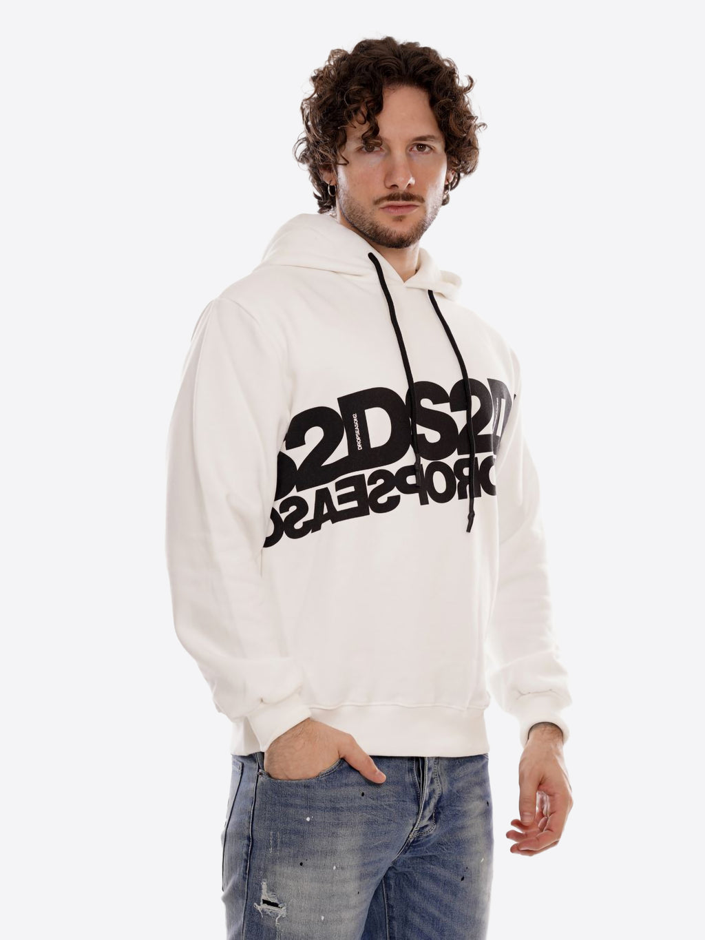 Felpa Cappuccio DS2 da Uomo - bianco FW252108BIANCO