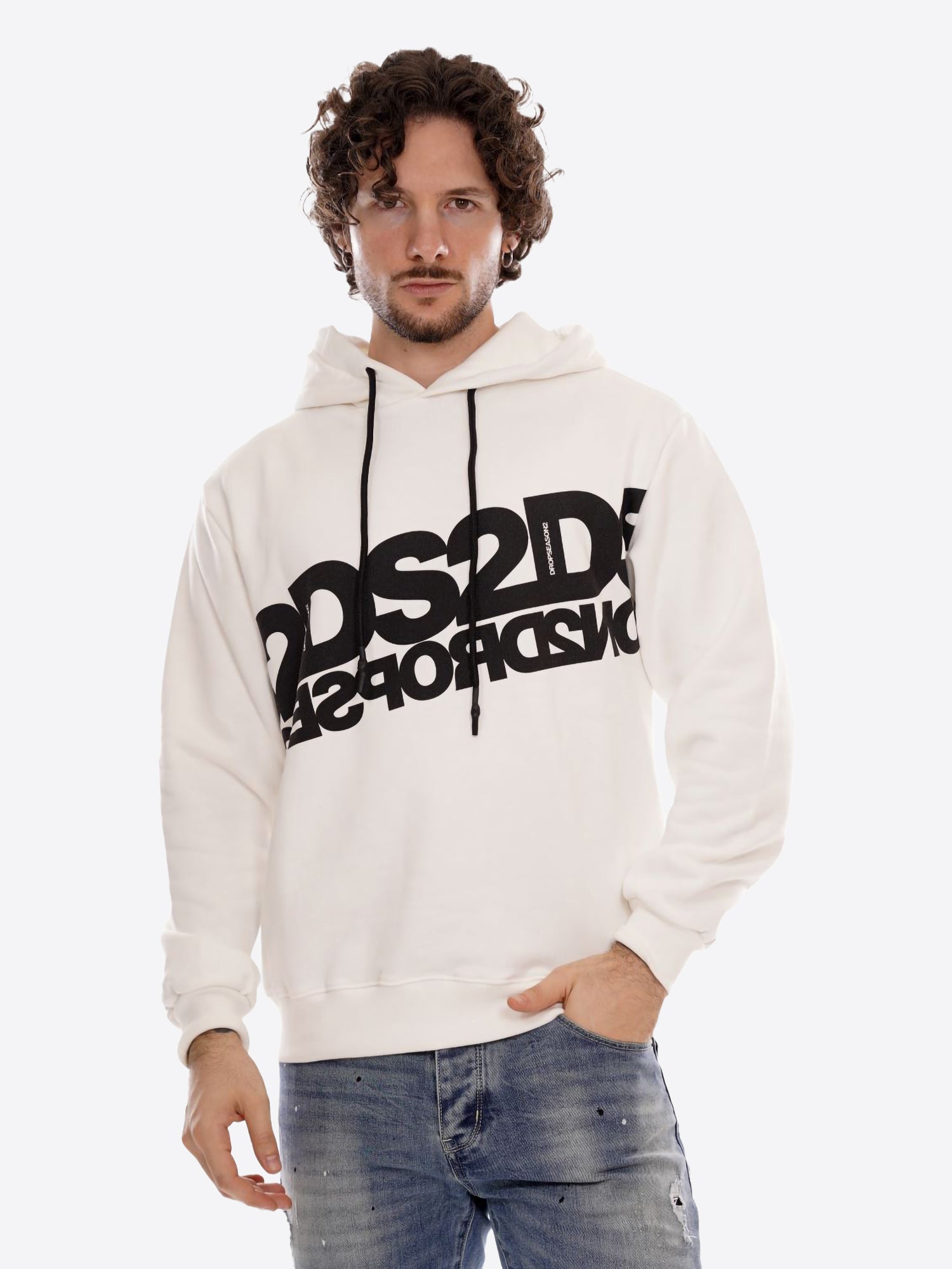 Felpa Cappuccio DS2 da Uomo - bianco FW252108BIANCO
