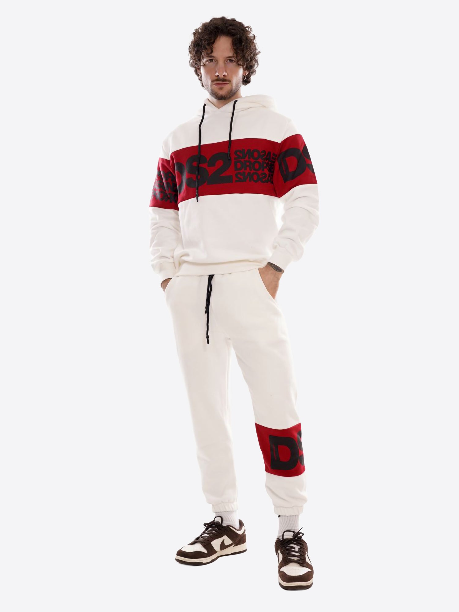 Pantalone Tuta DS2 da Uomo - bianco FW25217BIANCOROSSO