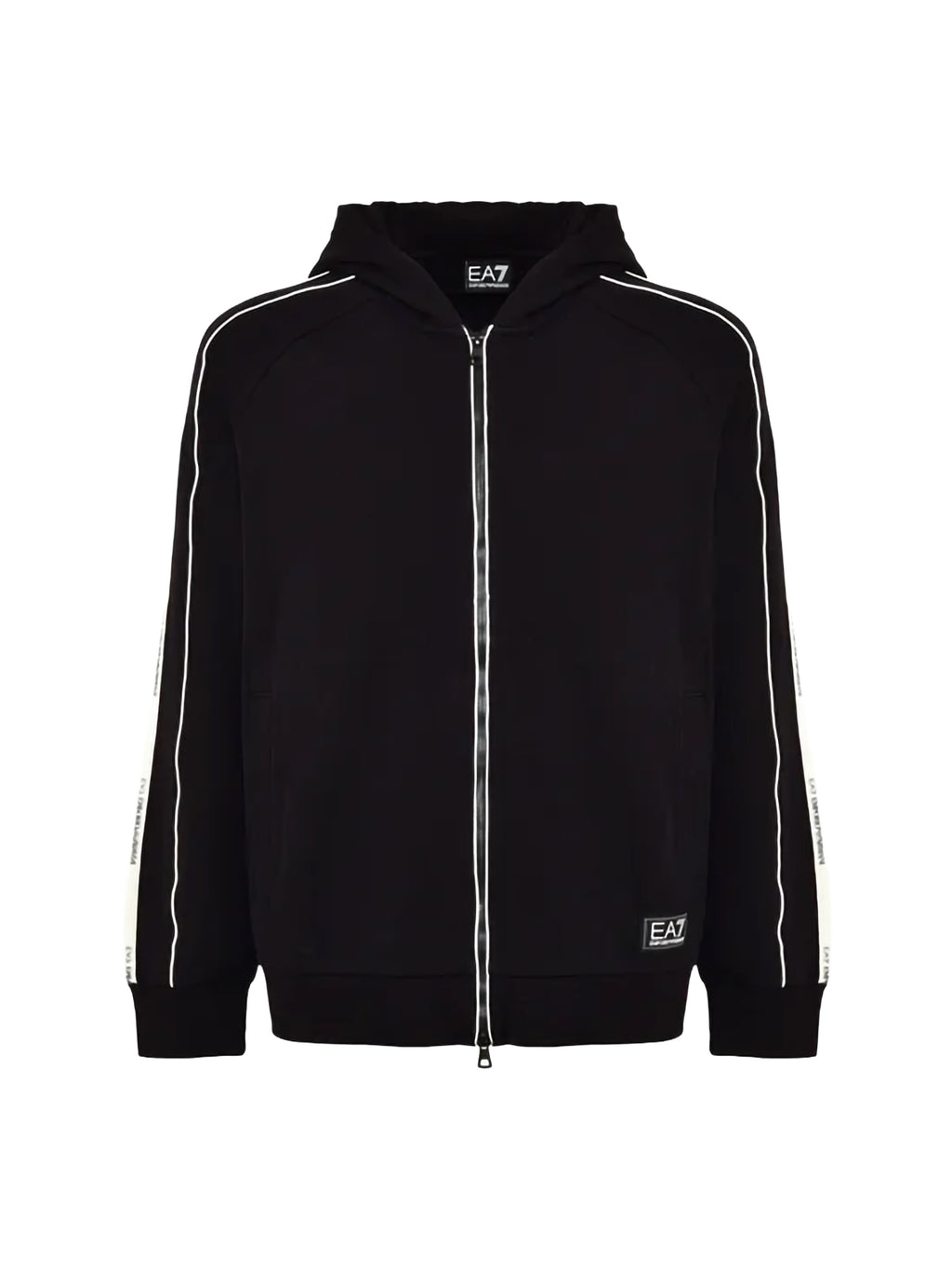 Felpa full zip cappuccio EA7 da Uomo - nero 7M000973UC001 NERO