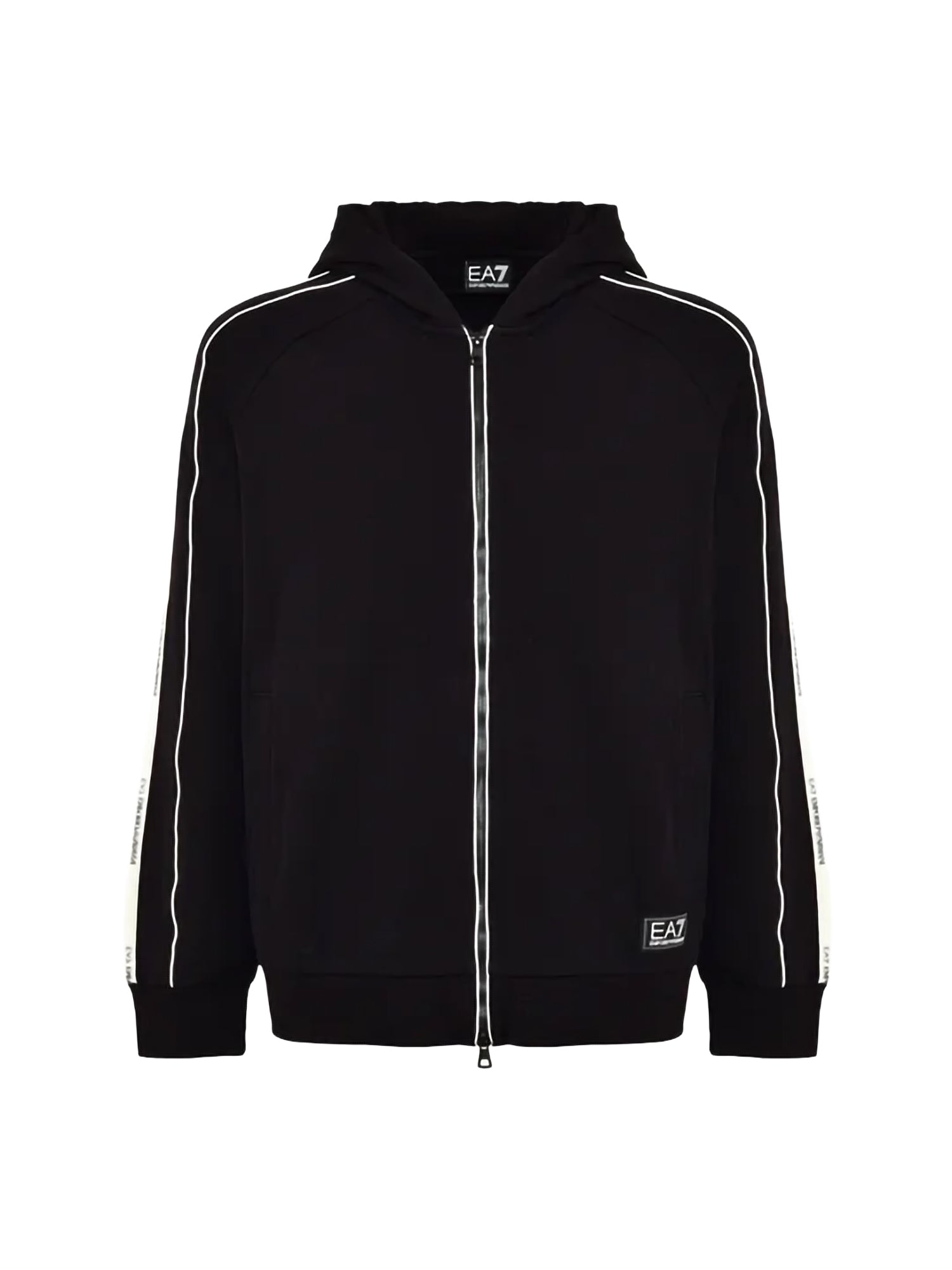 Felpa full zip cappuccio EA7 da Uomo - nero 7M000973UC001 NERO