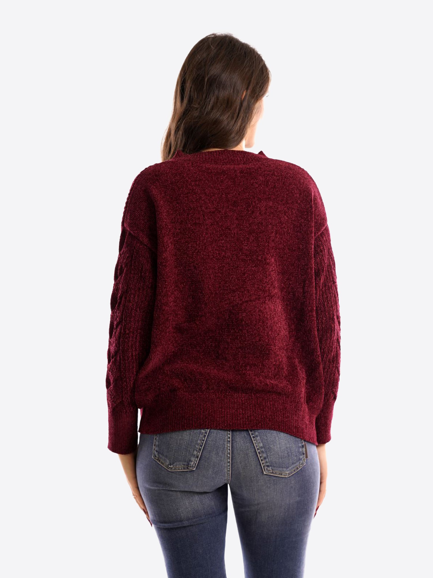 Maglia FRESH FLOWER da Donna - rosso FF718BORDEAUX