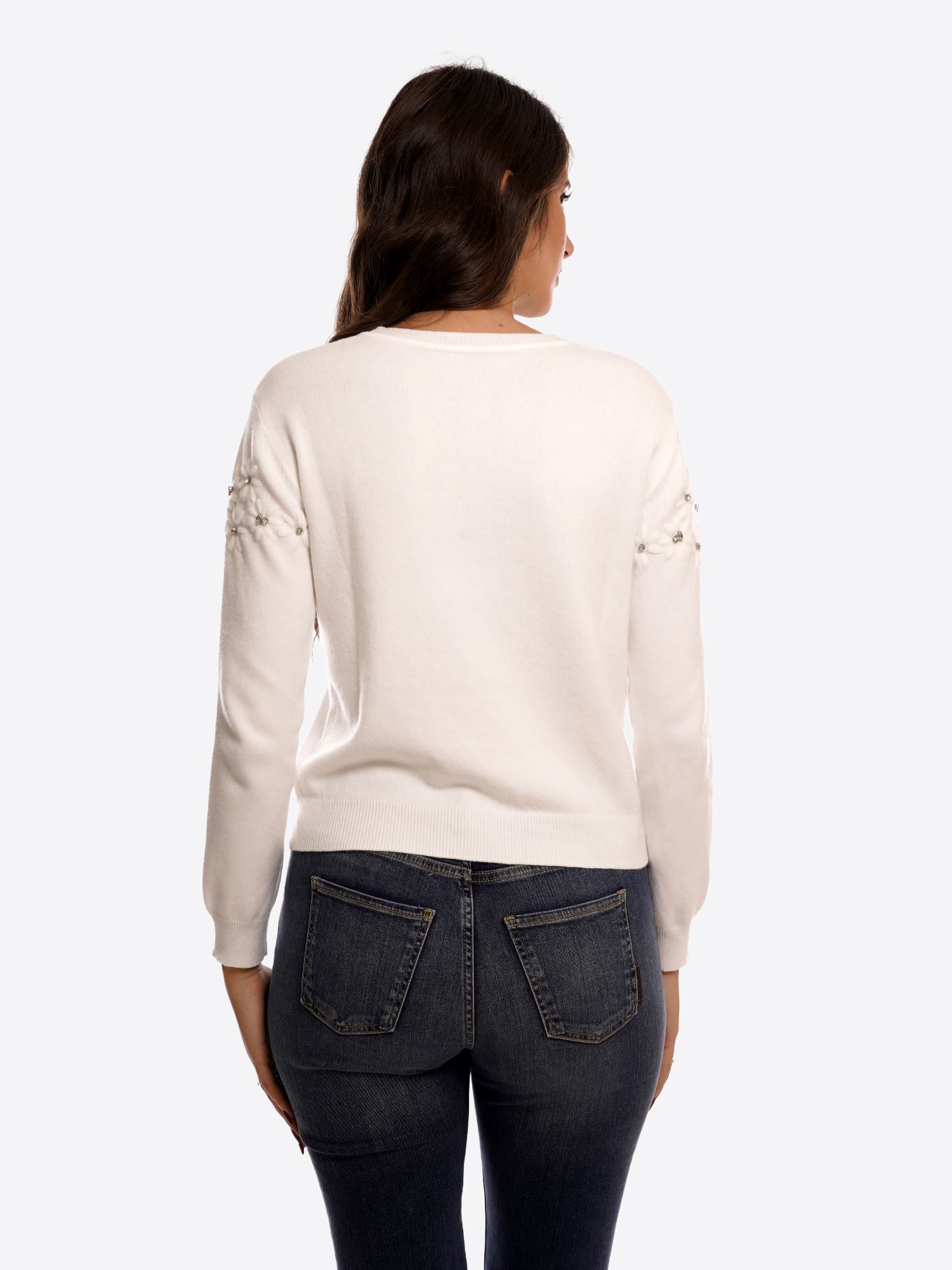 Cardigan FRESH FLOWER da Donna - bianco FF738PANNA